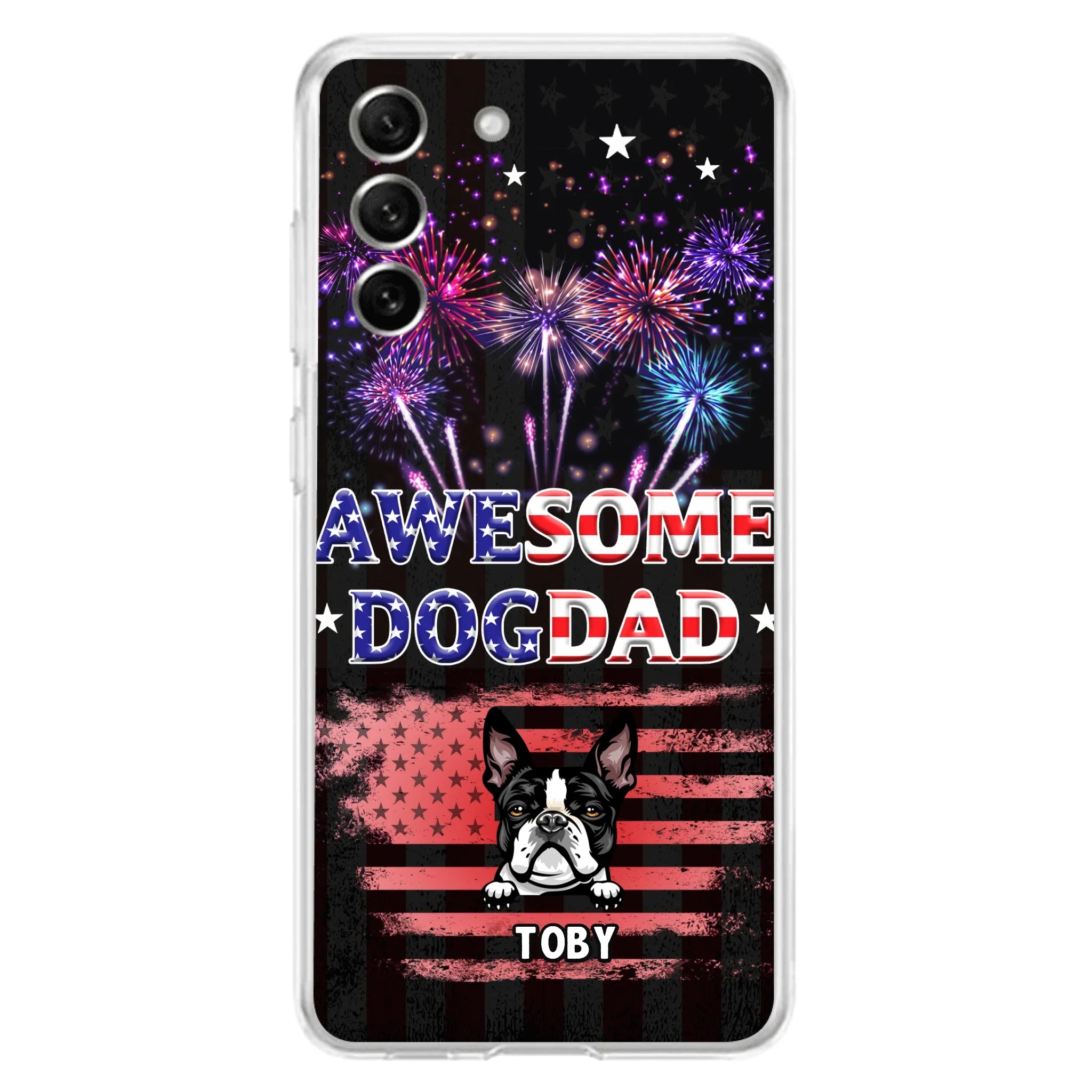 Custom Personalized Dog Dad Phone Case - Gift Idea For Father's Day/Dog Lovers - Up To 6 Dogs - Awesome Dog Dad - Cases For Iphone And Samsung