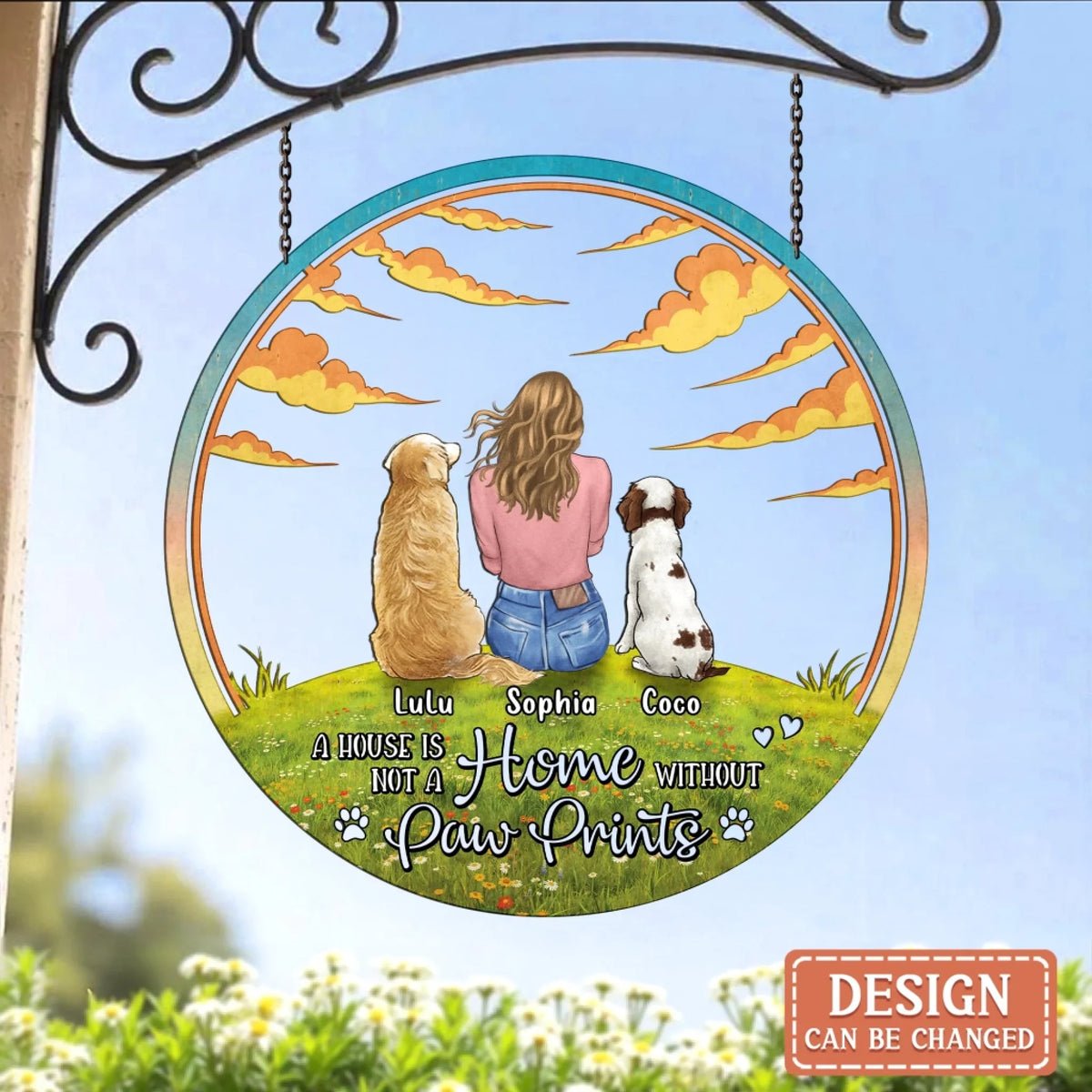 Personalized Dog Mom Metal Sign - Gift Idea For Dog Lover - Life Is Better With Dogs