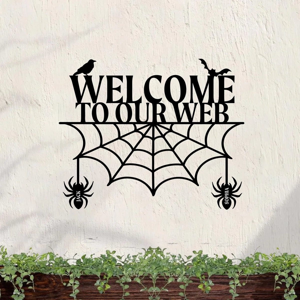 Personalized Spider Family Metal Sign - Gift Idea For Family - Welcome To Our Web