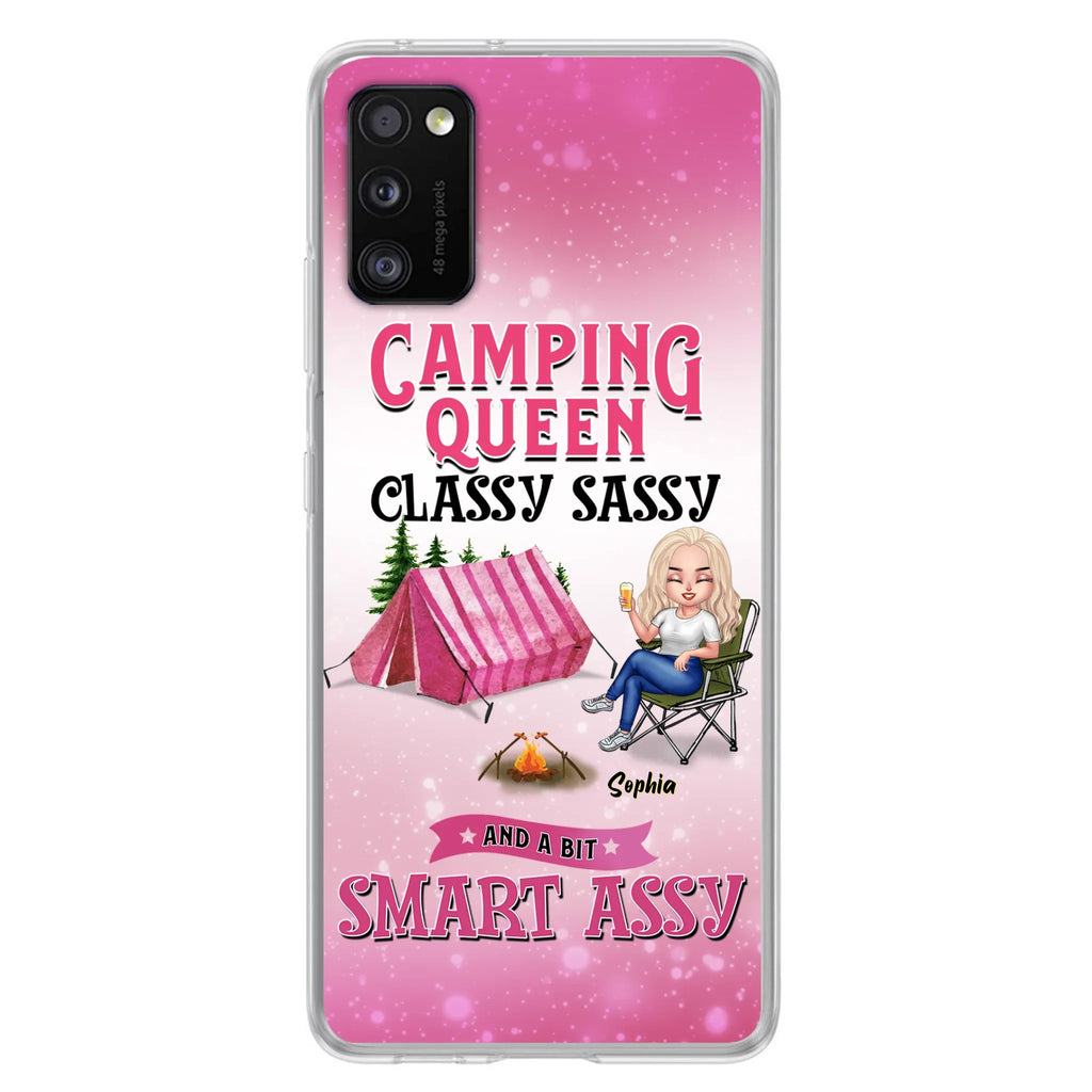 Custom Personalized Camping Queen Phone Case - Gift Idea For Camping Lovers/Mother's Day - Camping Queen Classy Sassy And A Bit Smart Assy - Cases For iPhone And Samsung