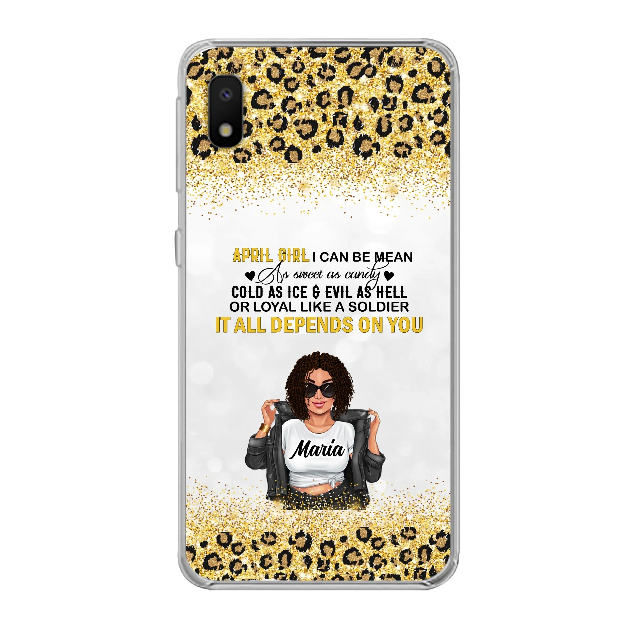 Custom Personalized Girl Month Phone Case - Gift Idea For Girl/ Friend - April Girl I Can Be Mean - Case For iPhone And Samsung