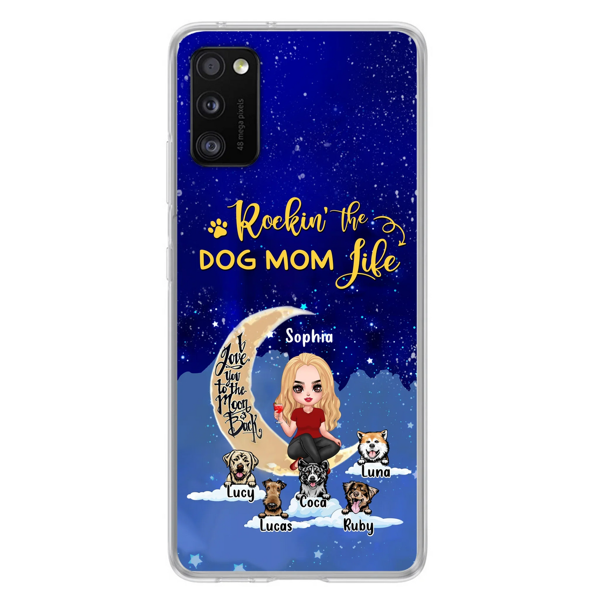 Custom Personalized Dog Mom Phone Case - Best Gift For Dog Lovers - Rockin's The Dog Mom Life
