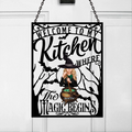 Personalized Witch Kitchen Metal Sign - Gift Idea For Witch Lover - Welcome To My Kitchen Where The Magic Begins