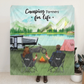 Personalized Camping Blanket Gift For Whole Family, Camping Lovers - Camping Partners For Life - Full Options - 3KFOG2