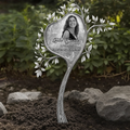 Custom Personalized Memorial  Heart Shape Tree Metal Sign - Memorial Gift Idea - Upload Photo