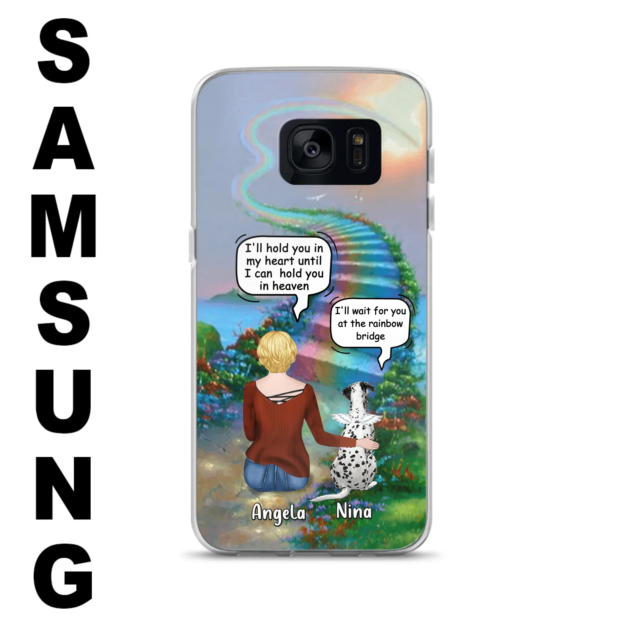 Custom Personalized Memorial Dog Phone Case - Upto 4 Dogs - Memorial Gift For Dog Lovers - Case For iPhone/Samsung