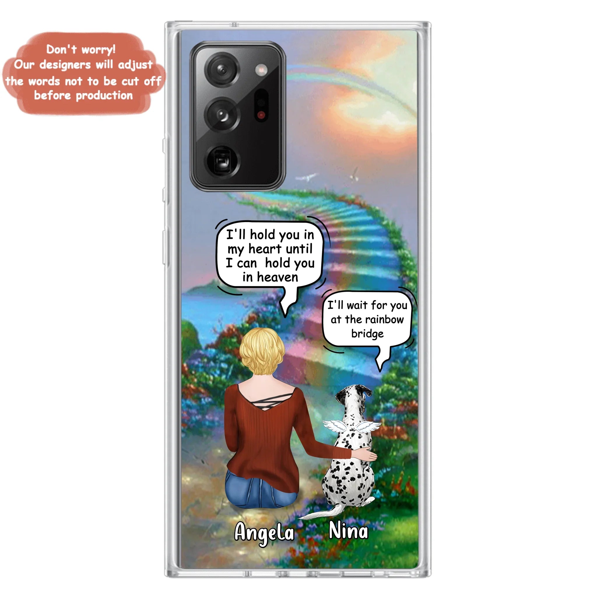Custom Personalized Memorial Dog Phone Case - Upto 4 Dogs - Memorial Gift For Dog Lovers - Case For iPhone/Samsung