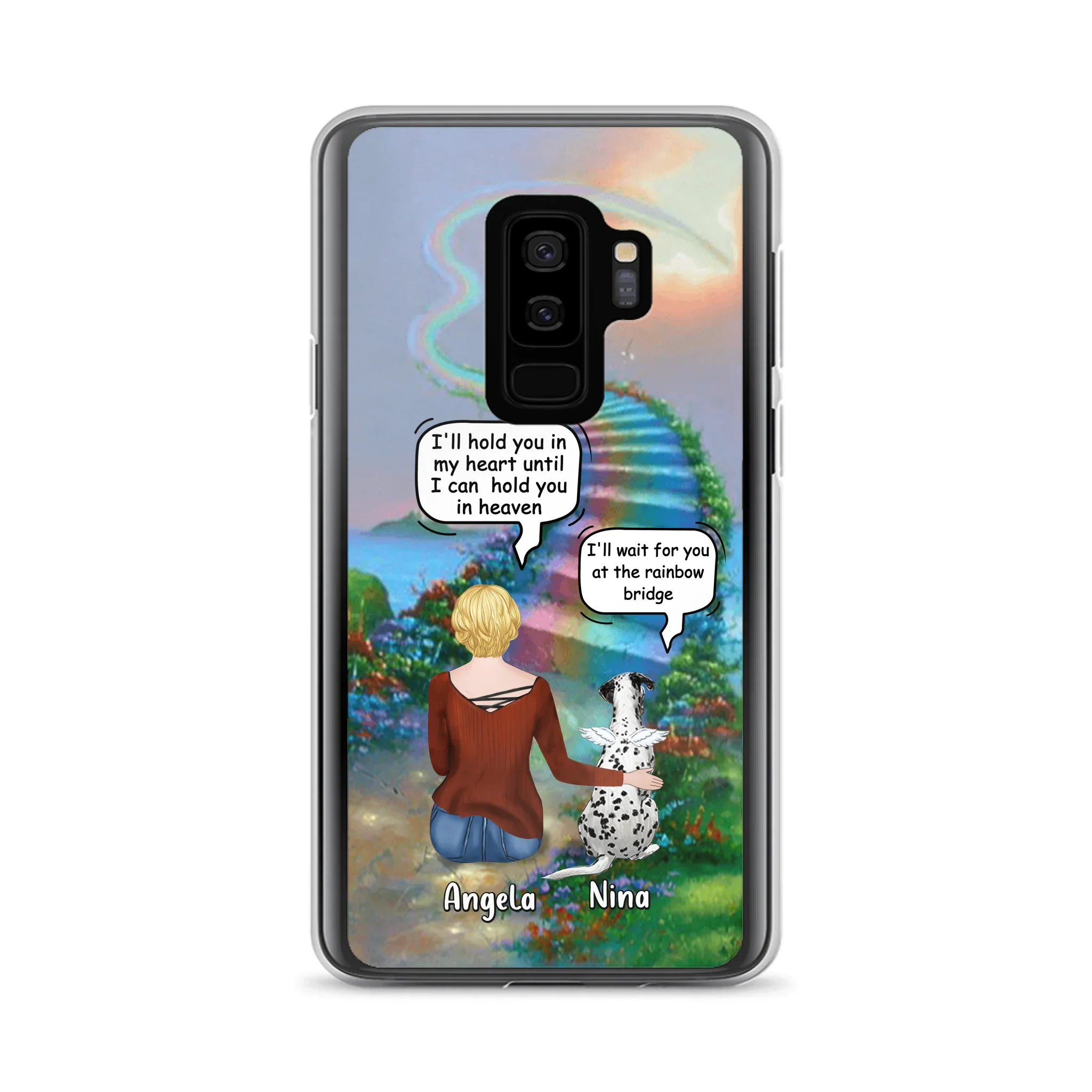 Custom Personalized Memorial Dog Phone Case - Upto 4 Dogs - Memorial Gift For Dog Lovers - Case For iPhone/Samsung