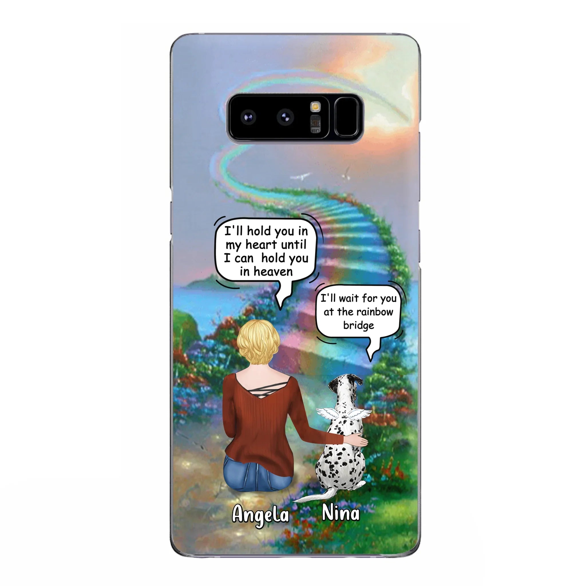Custom Personalized Memorial Dog Phone Case - Upto 4 Dogs - Memorial Gift For Dog Lovers - Case For iPhone/Samsung