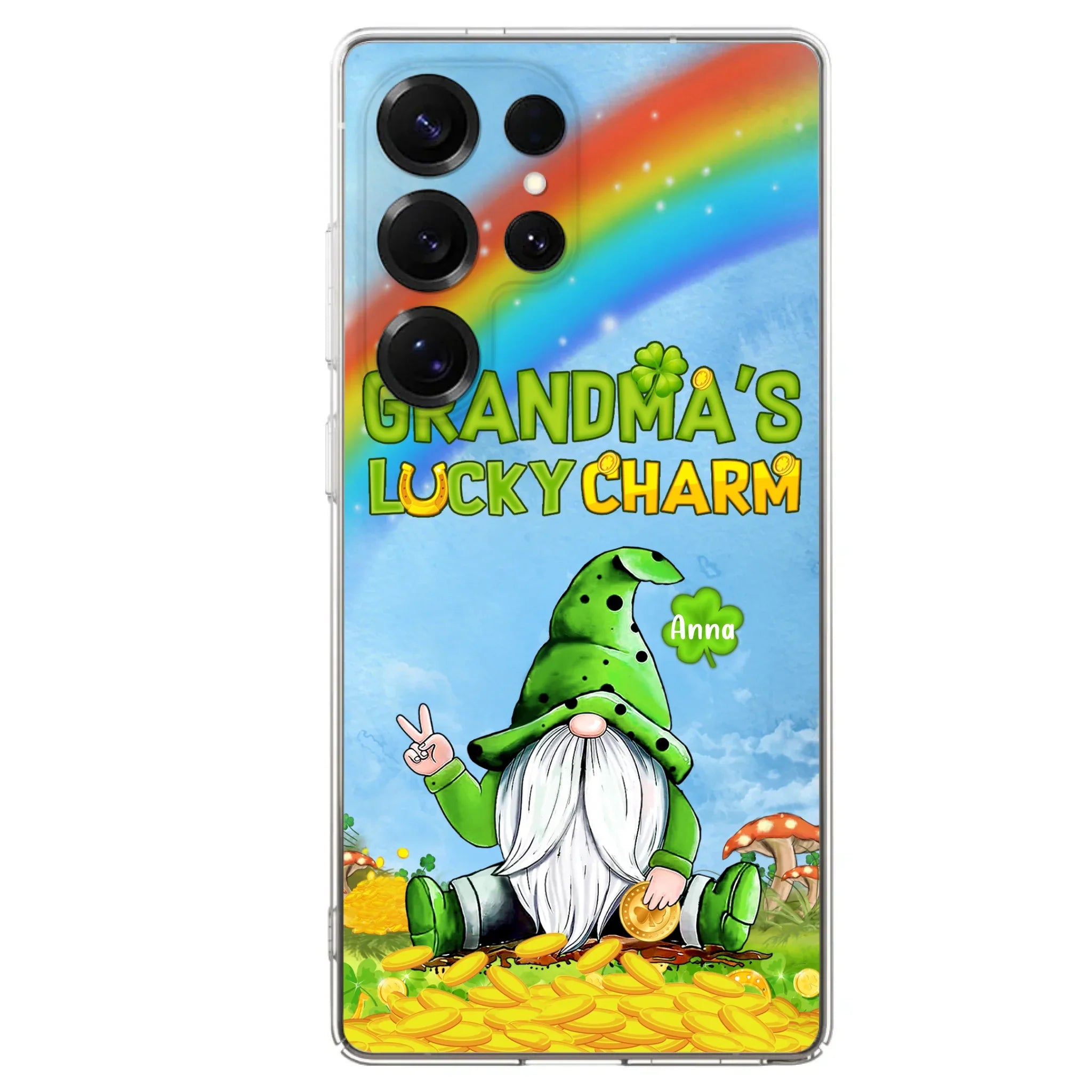 Custom Personalized iPhone Case/Samsung Case - Gift for Grandmother - Grandma's Lucky Charms Phone Case - Up to 6 Grandkids