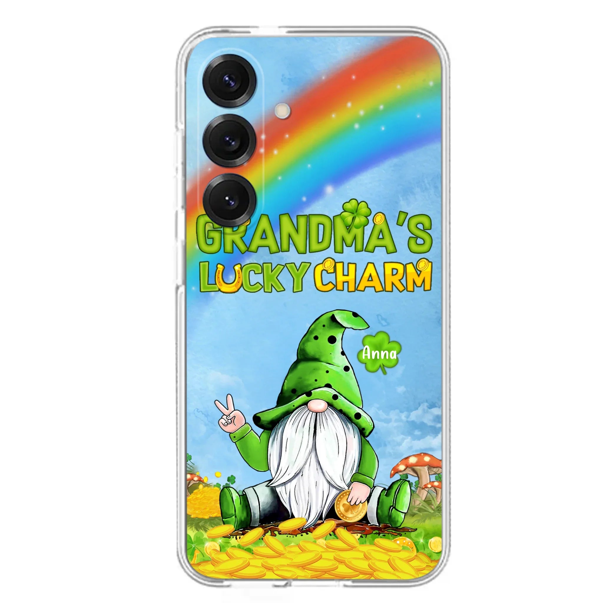 Custom Personalized iPhone Case/Samsung Case - Gift for Grandmother - Grandma's Lucky Charms Phone Case - Up to 6 Grandkids