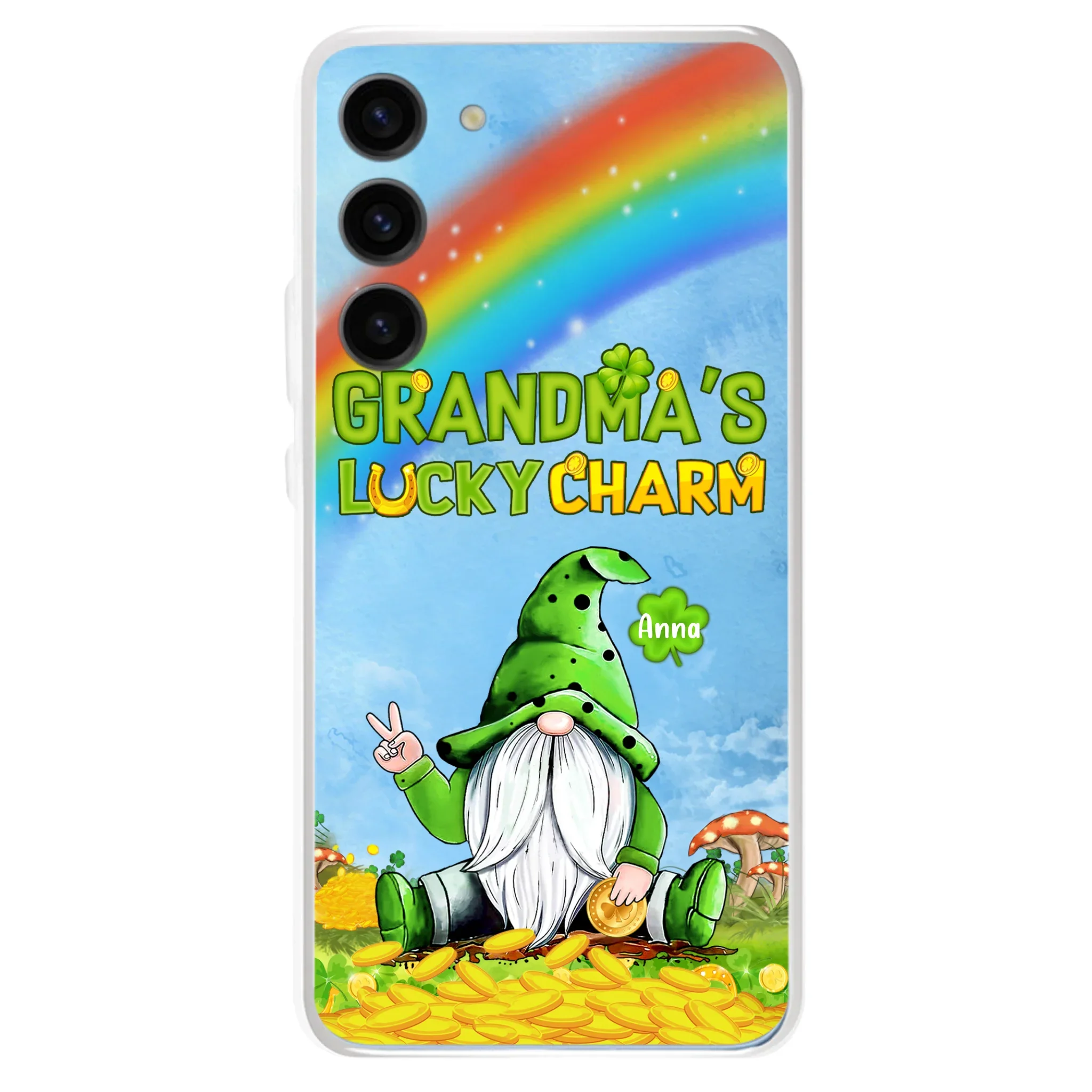 Custom Personalized iPhone Case/Samsung Case - Gift for Grandmother - Grandma's Lucky Charms Phone Case - Up to 6 Grandkids
