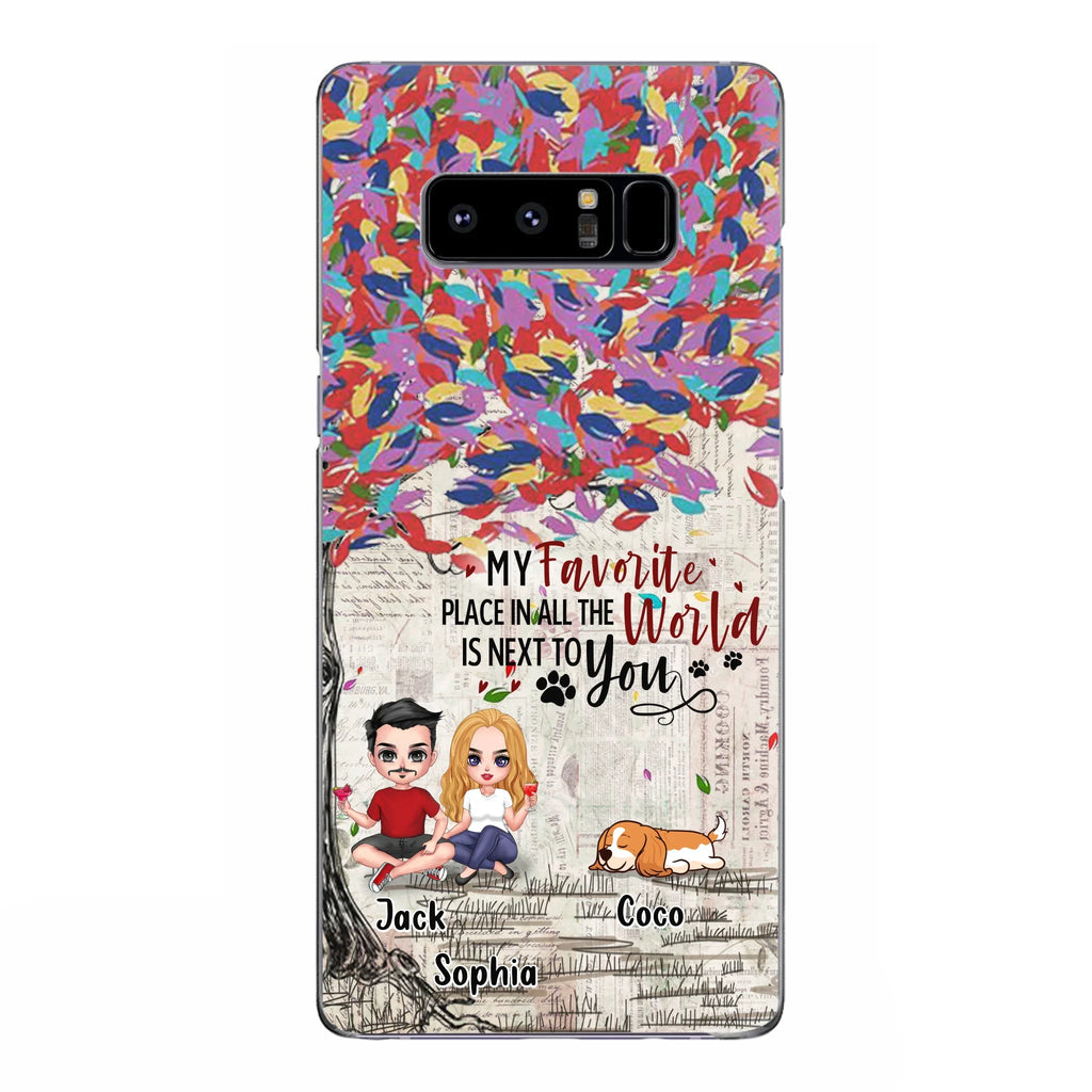 Custom Personalized Couple And Dogs Phone Case - Up to 3 Dogs - Best Gift For Dog Lovers - You And Me & The Dogs - Case For iPhone/Samsung