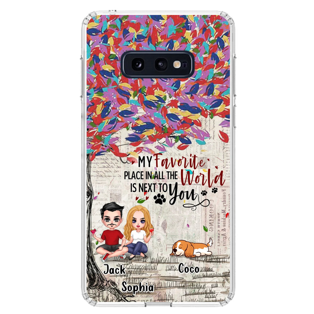 Custom Personalized Couple And Dogs Phone Case - Up to 3 Dogs - Best Gift For Dog Lovers - You And Me & The Dogs - Case For iPhone/Samsung