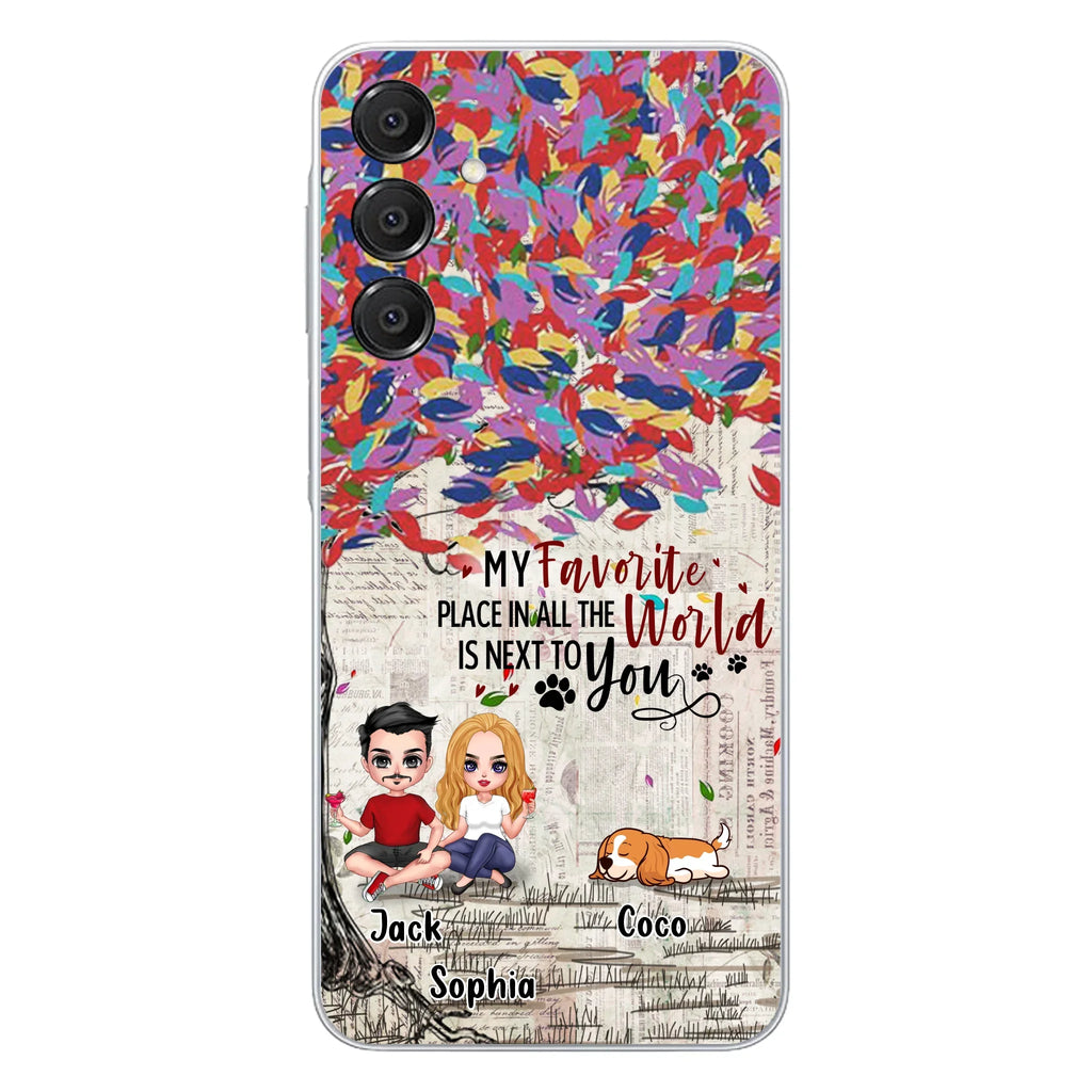 Custom Personalized Couple And Dogs Phone Case - Up to 3 Dogs - Best Gift For Dog Lovers - You And Me & The Dogs - Case For iPhone/Samsung