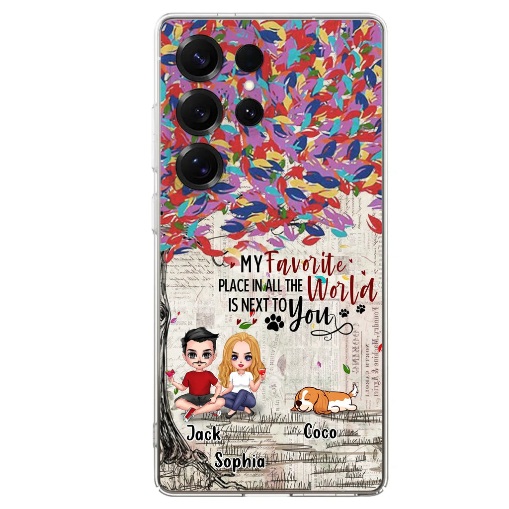 Custom Personalized Couple And Dogs Phone Case - Up to 3 Dogs - Best Gift For Dog Lovers - You And Me & The Dogs - Case For iPhone/Samsung
