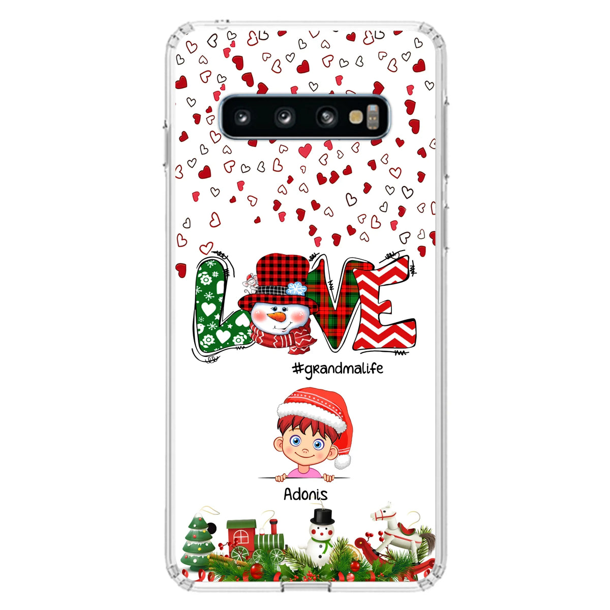 Custom Personalized Christmas Grandmalife Phone Case - Upto 6 Kids - Christmas Gift For Grandma, Mama - Case For iPhone And Samsung