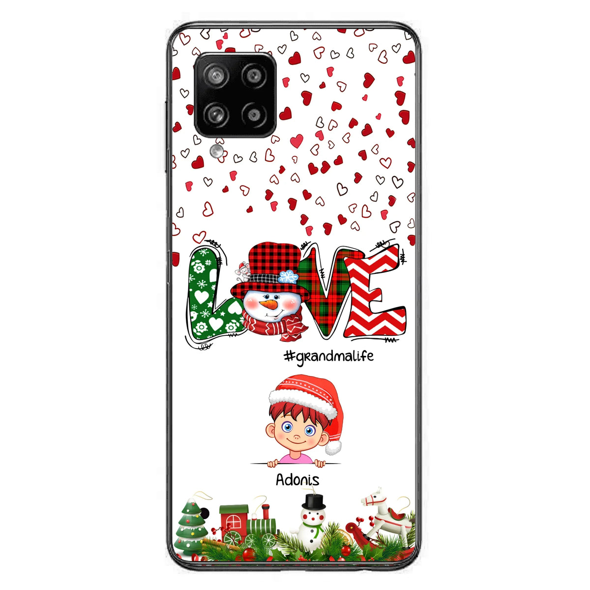 Custom Personalized Christmas Grandmalife Phone Case - Upto 6 Kids - Christmas Gift For Grandma, Mama - Case For iPhone And Samsung