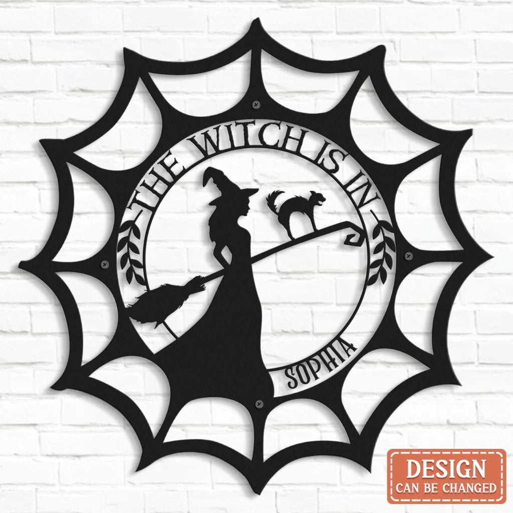 Personalized Witch Metal Sign - Halloween Gift Idea For Witch Lover - There's A Little Witch In All Of Us