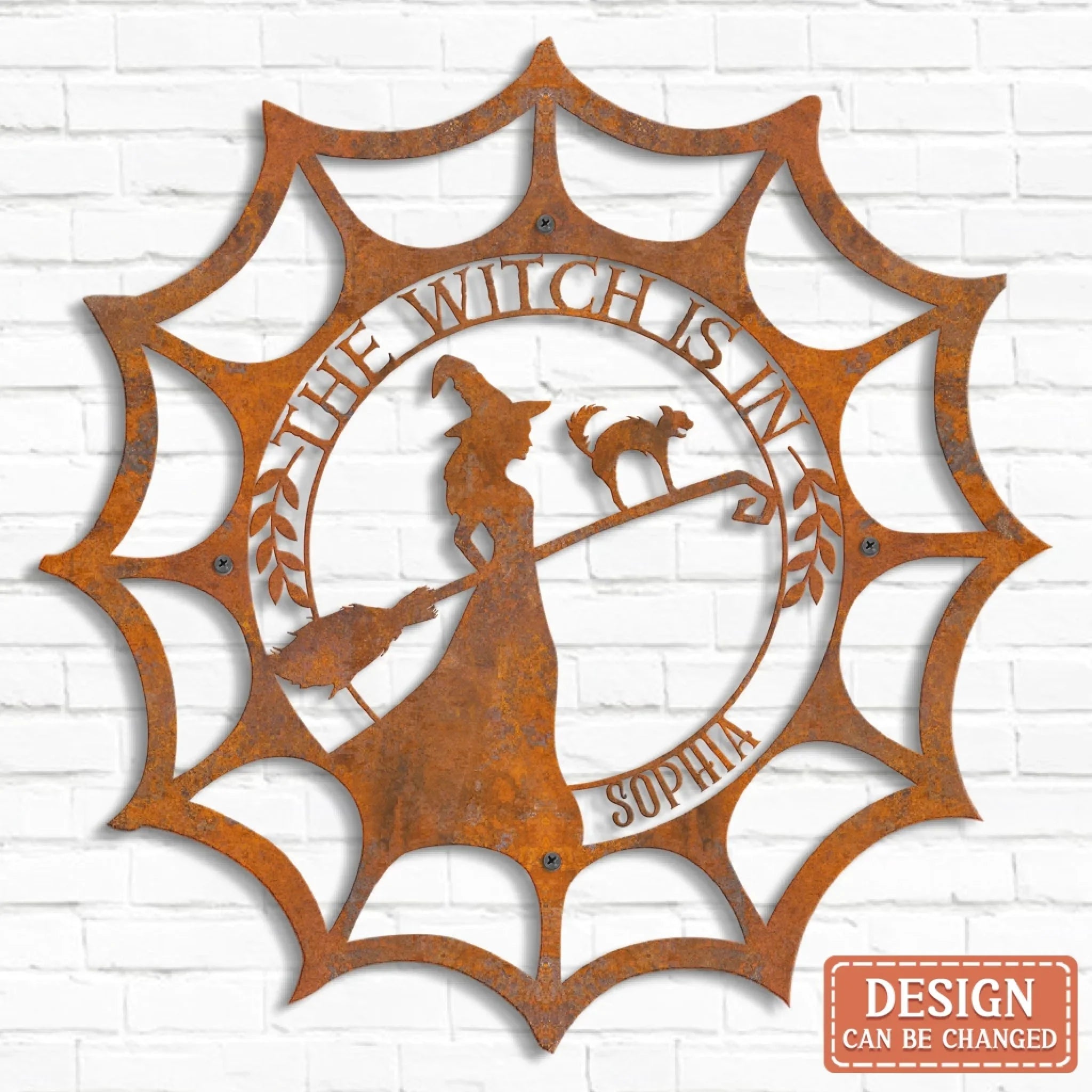 Personalized Witch Metal Sign - Halloween Gift Idea For Witch Lover - There's A Little Witch In All Of Us