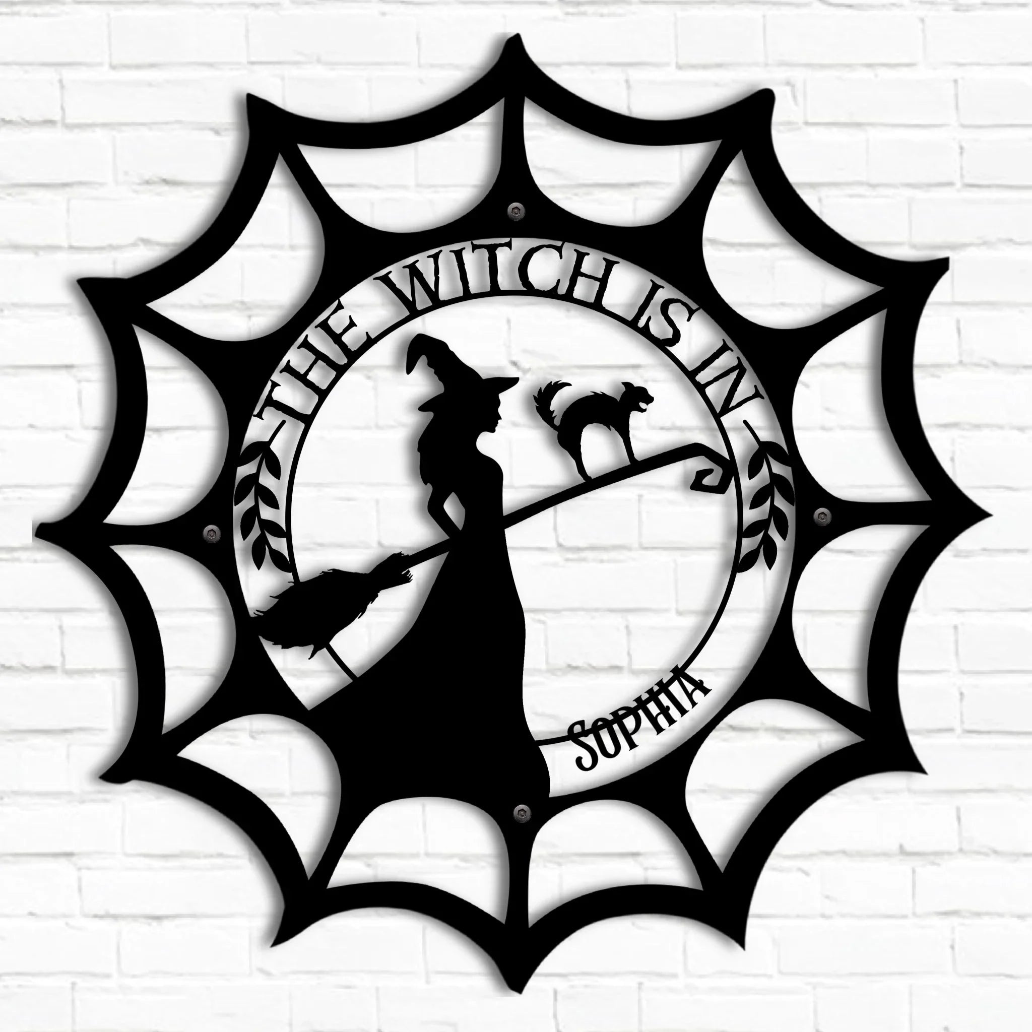 Personalized Witch Metal Sign - Halloween Gift Idea For Witch Lover - There's A Little Witch In All Of Us