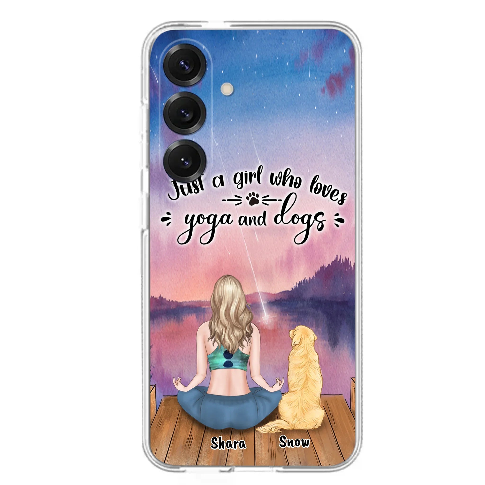 Custom Personalized Yoga Dog Mom Phone Case - Gift For Dog Lover - Case For iPhone And Samsung