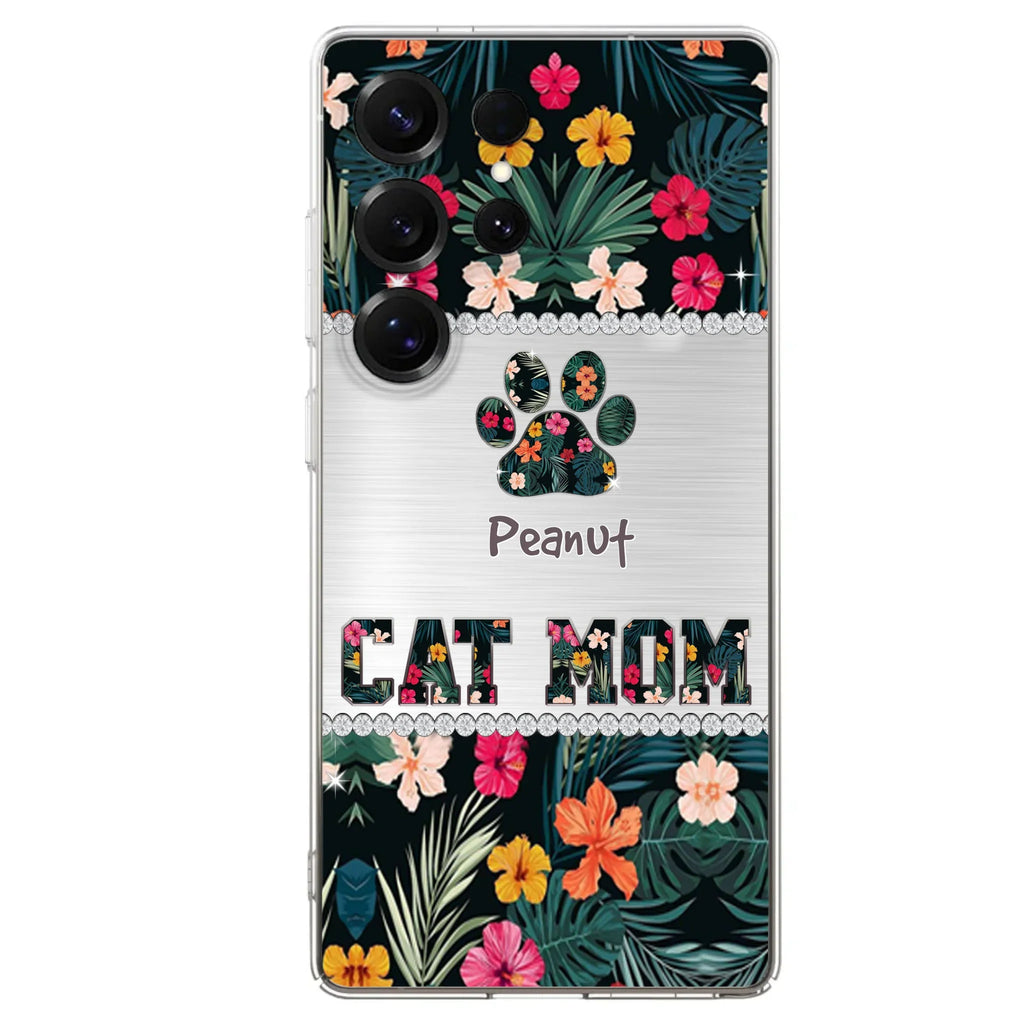 Personalized Custom Phone Case Cat Mom Met Pattern - Gifts Idea For Cat Lover - Cat Mom - Case For Iphone & Samsung