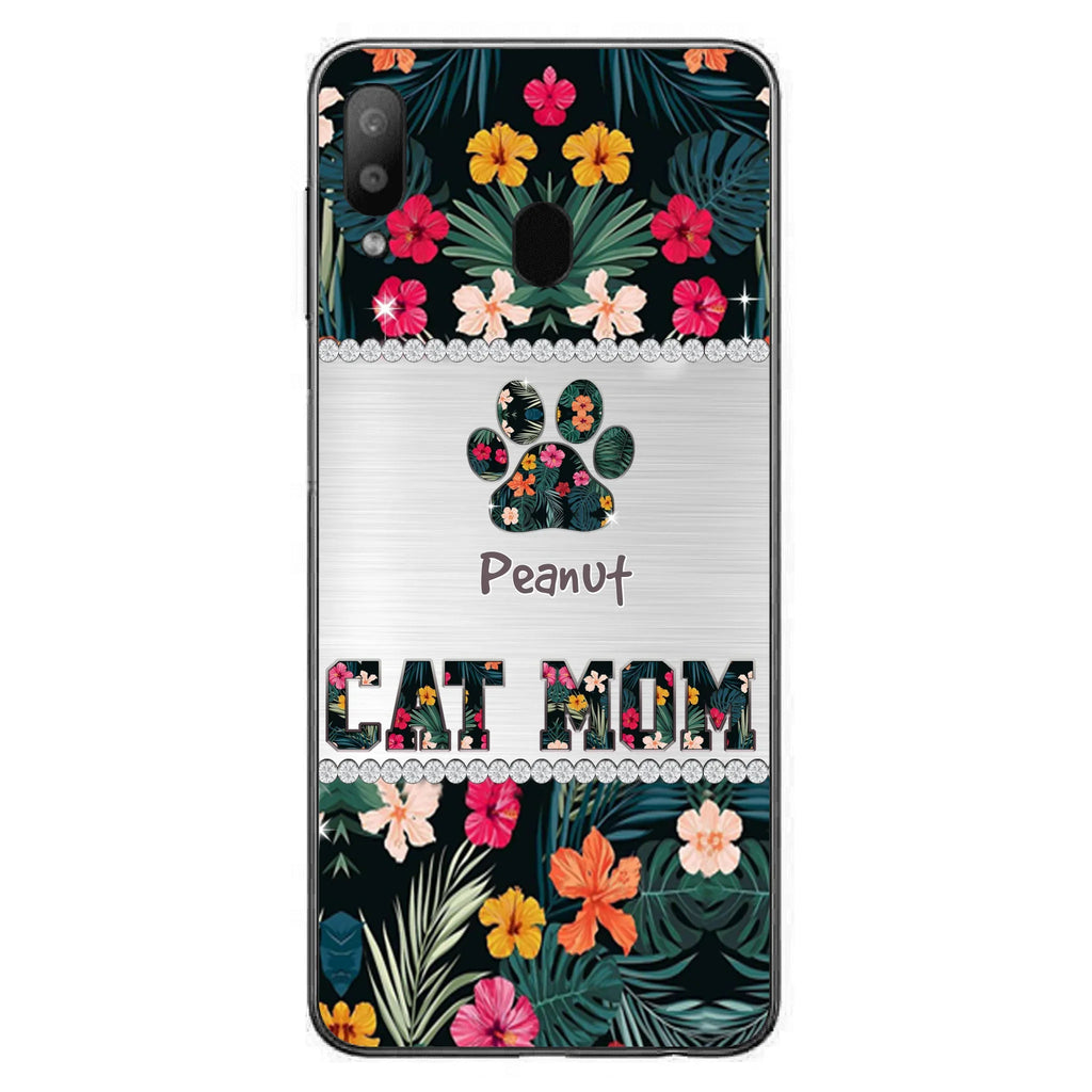 Personalized Custom Phone Case Cat Mom Met Pattern - Gifts Idea For Cat Lover - Cat Mom - Case For Iphone & Samsung