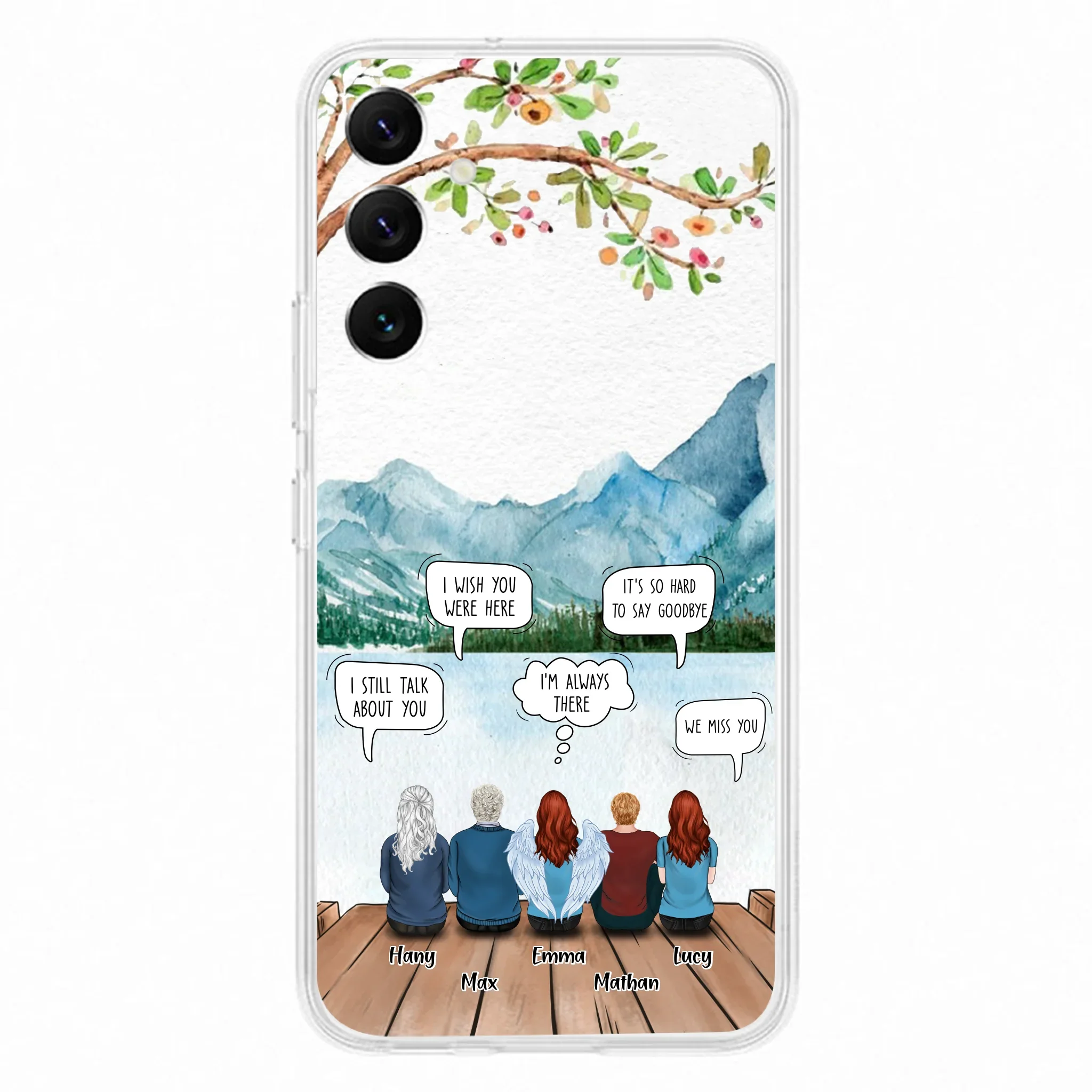 Custom Personalized Memorial Phone Case - Upto 5 People - Best Gift For Family - Case For Iphone & Samsung