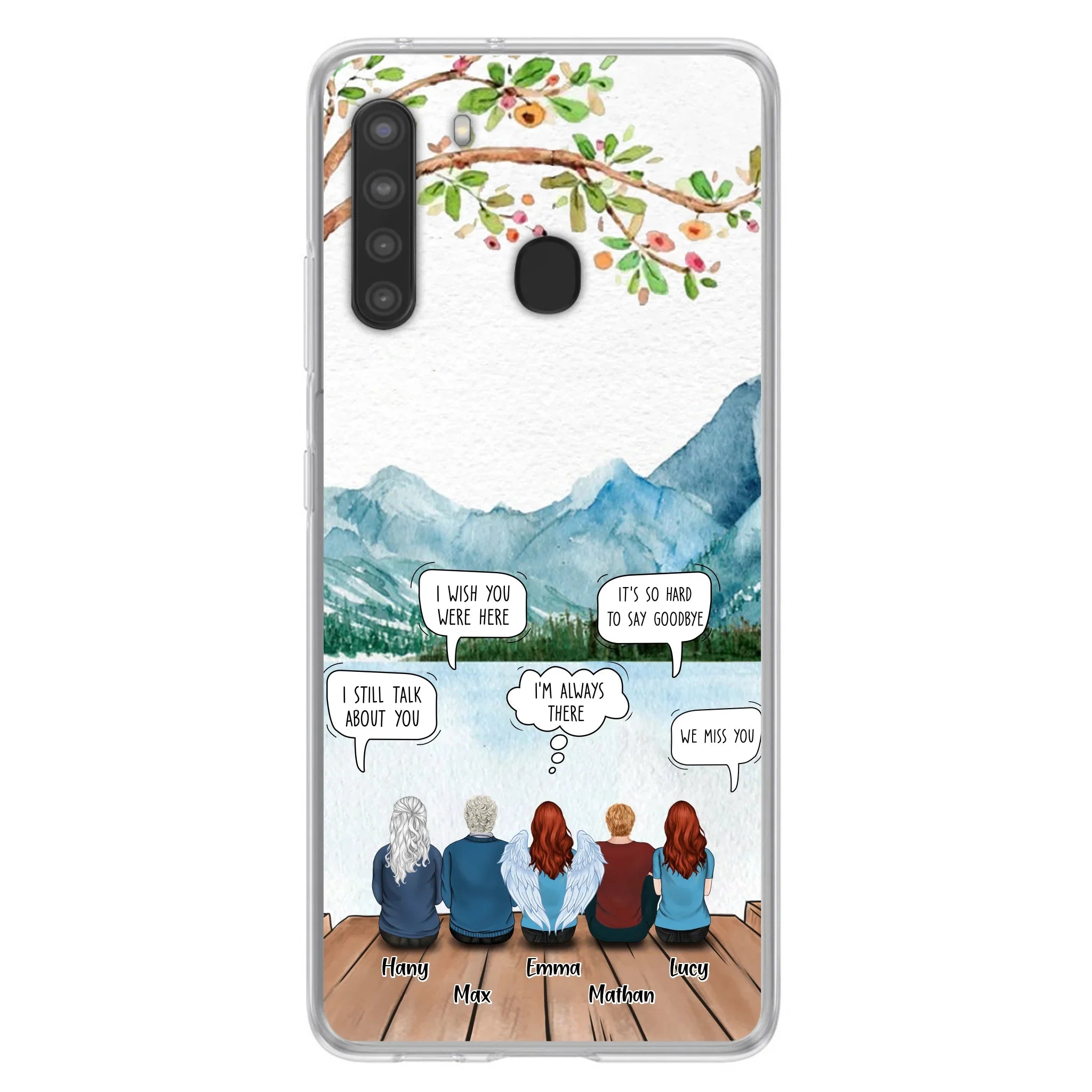 Custom Personalized Memorial Phone Case - Upto 5 People - Best Gift For Family - Case For Iphone & Samsung