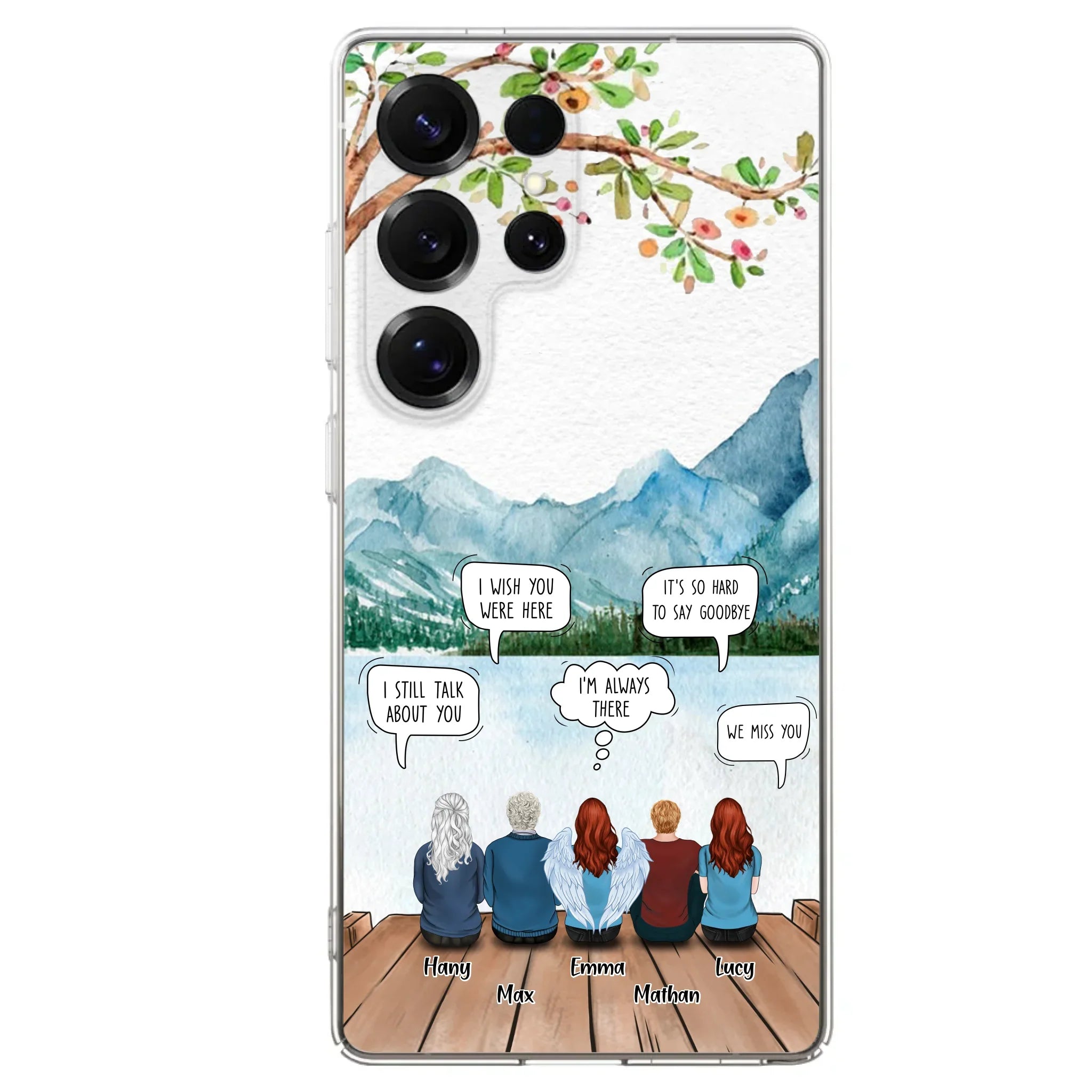 Custom Personalized Memorial Phone Case - Upto 5 People - Best Gift For Family - Case For Iphone & Samsung