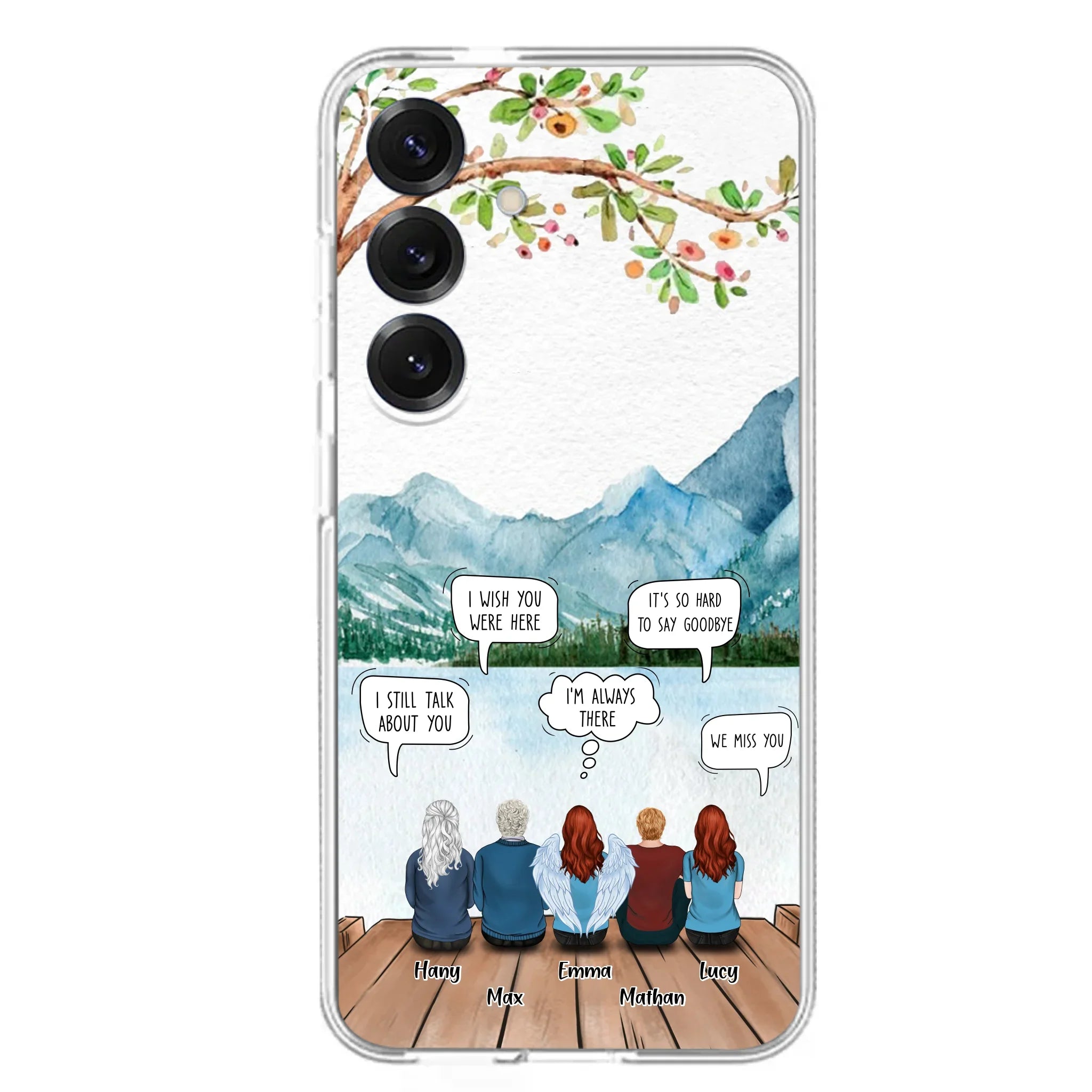 Custom Personalized Memorial Phone Case - Upto 5 People - Best Gift For Family - Case For Iphone & Samsung