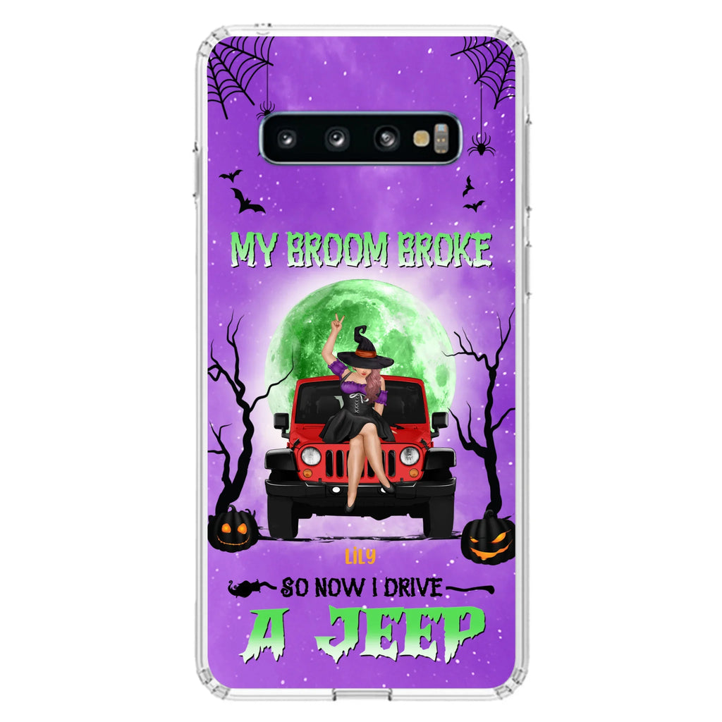 Custom Personalized Off - Road Witch Phone Case - Halloween Gift For Girl - My Broom Broke - Case For Iphone/Samsung