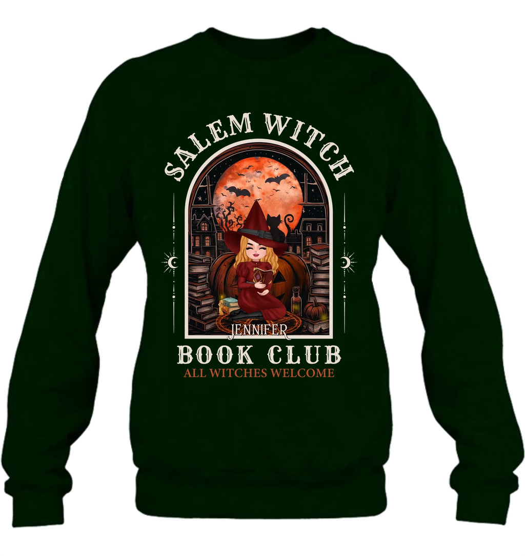 Personalized Salem Witch Book Club T-Shirt/Long Sleeve/Sweater/Hoodie - Gift Idea For Book Lover - All Witches Welcome