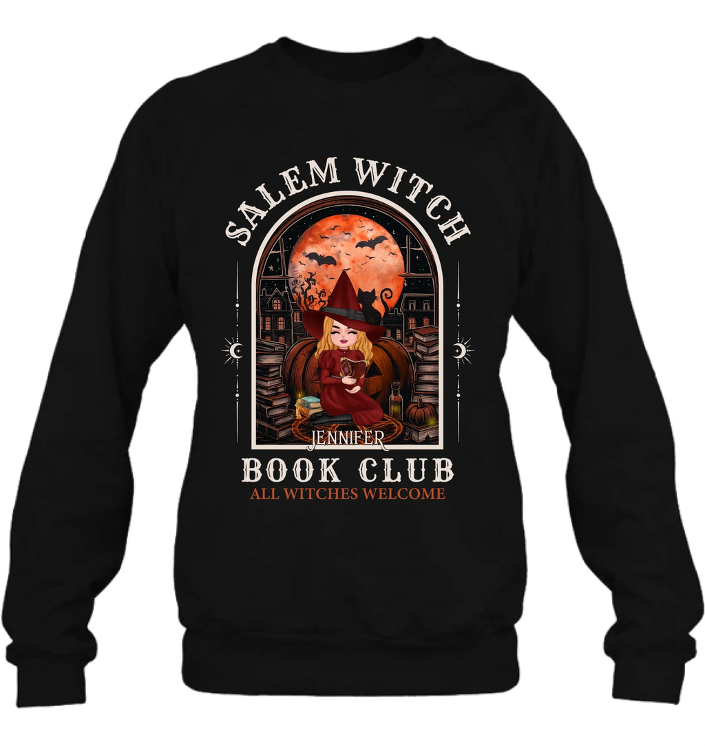 Personalized Salem Witch Book Club T-Shirt/Long Sleeve/Sweater/Hoodie - Gift Idea For Book Lover - All Witches Welcome