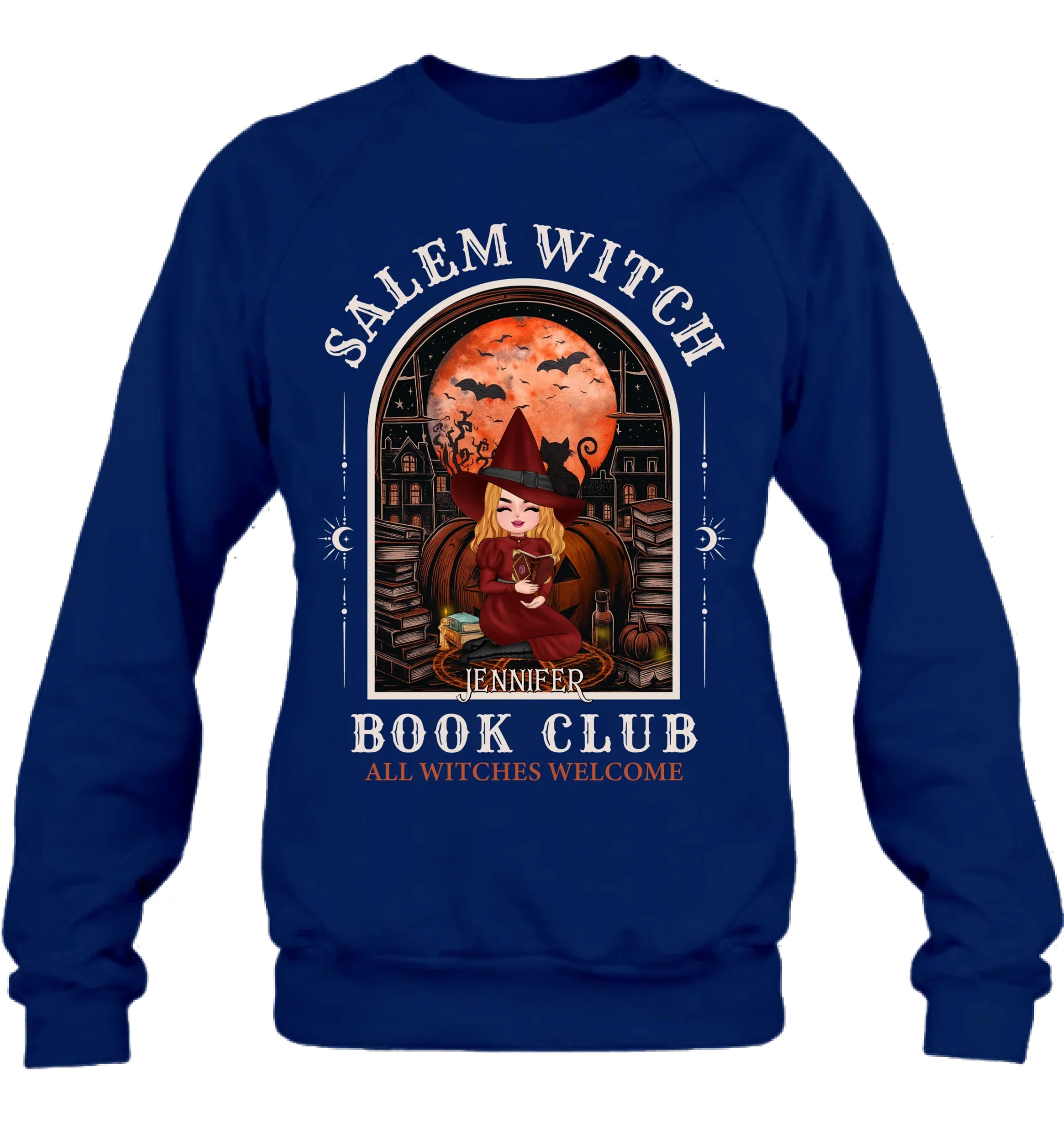 Personalized Salem Witch Book Club T-Shirt/Long Sleeve/Sweater/Hoodie - Gift Idea For Book Lover - All Witches Welcome