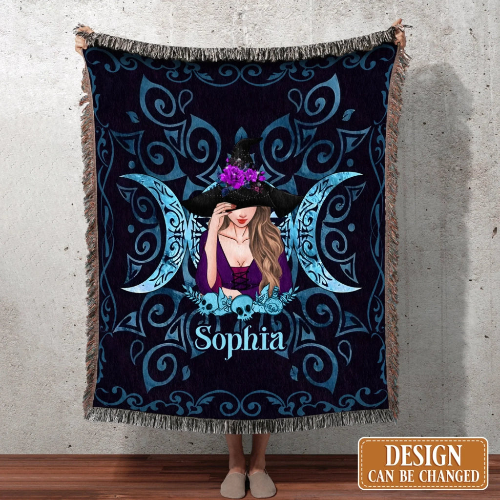 Personalized Witch Ultra-Soft Fringe Blanket - Gift Idea For Sister/Friend/Mom/Witch Lover