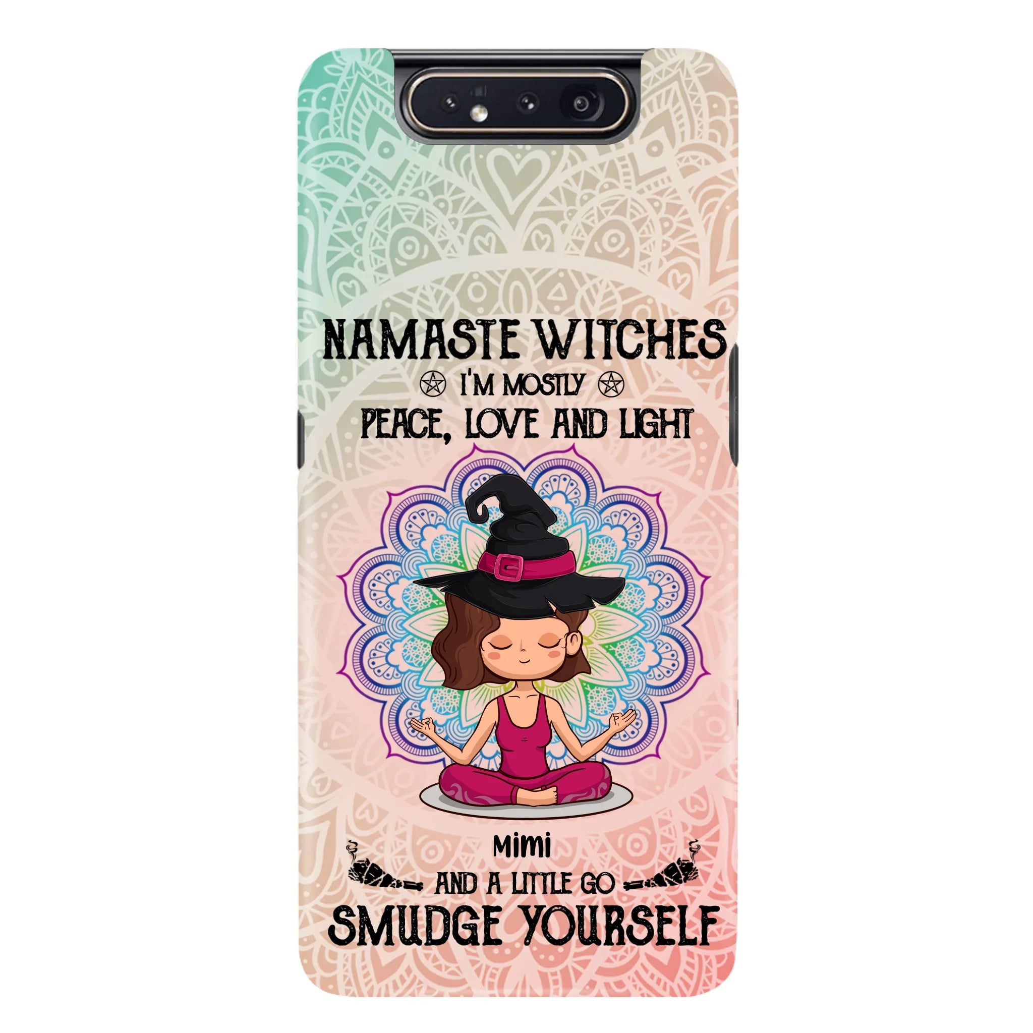 Custom Personalized Yoga Phone Case - Gift for Yoga Lovers - iPhone and Samsung Case - Namaste Witches