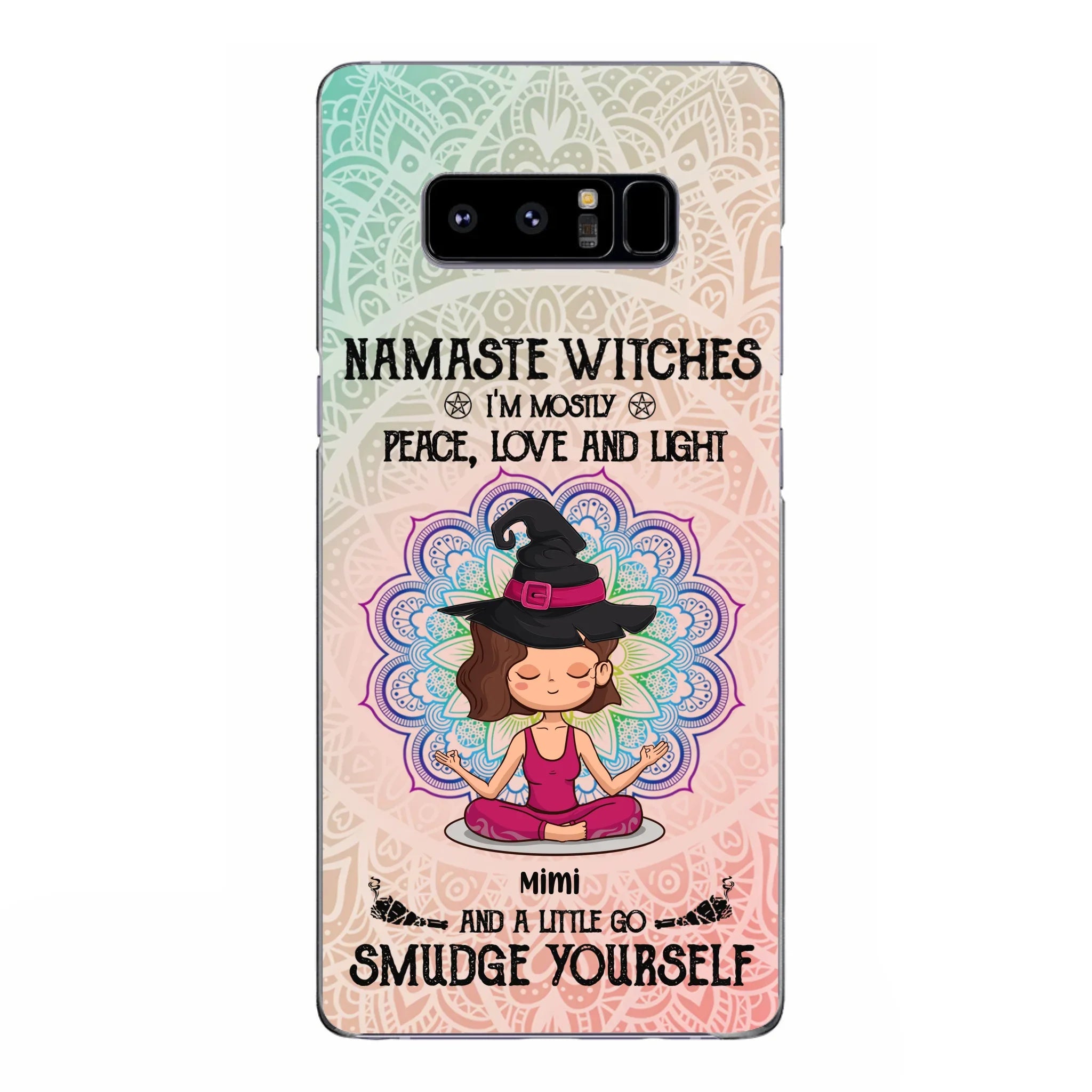 Custom Personalized Yoga Phone Case - Gift for Yoga Lovers - iPhone and Samsung Case - Namaste Witches