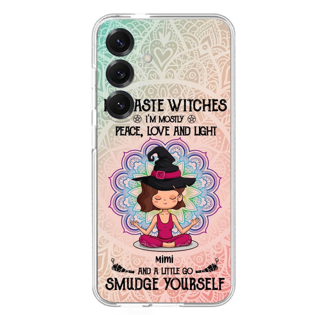 Custom Personalized Yoga Phone Case - Gift for Yoga Lovers - iPhone and Samsung Case - Namaste Witches