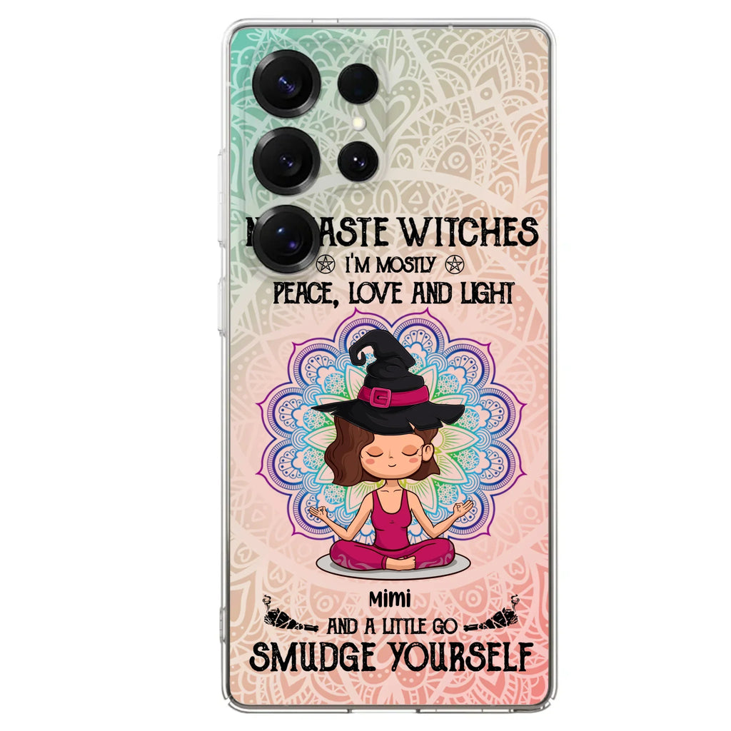 Custom Personalized Yoga Phone Case - Gift for Yoga Lovers - iPhone and Samsung Case - Namaste Witches
