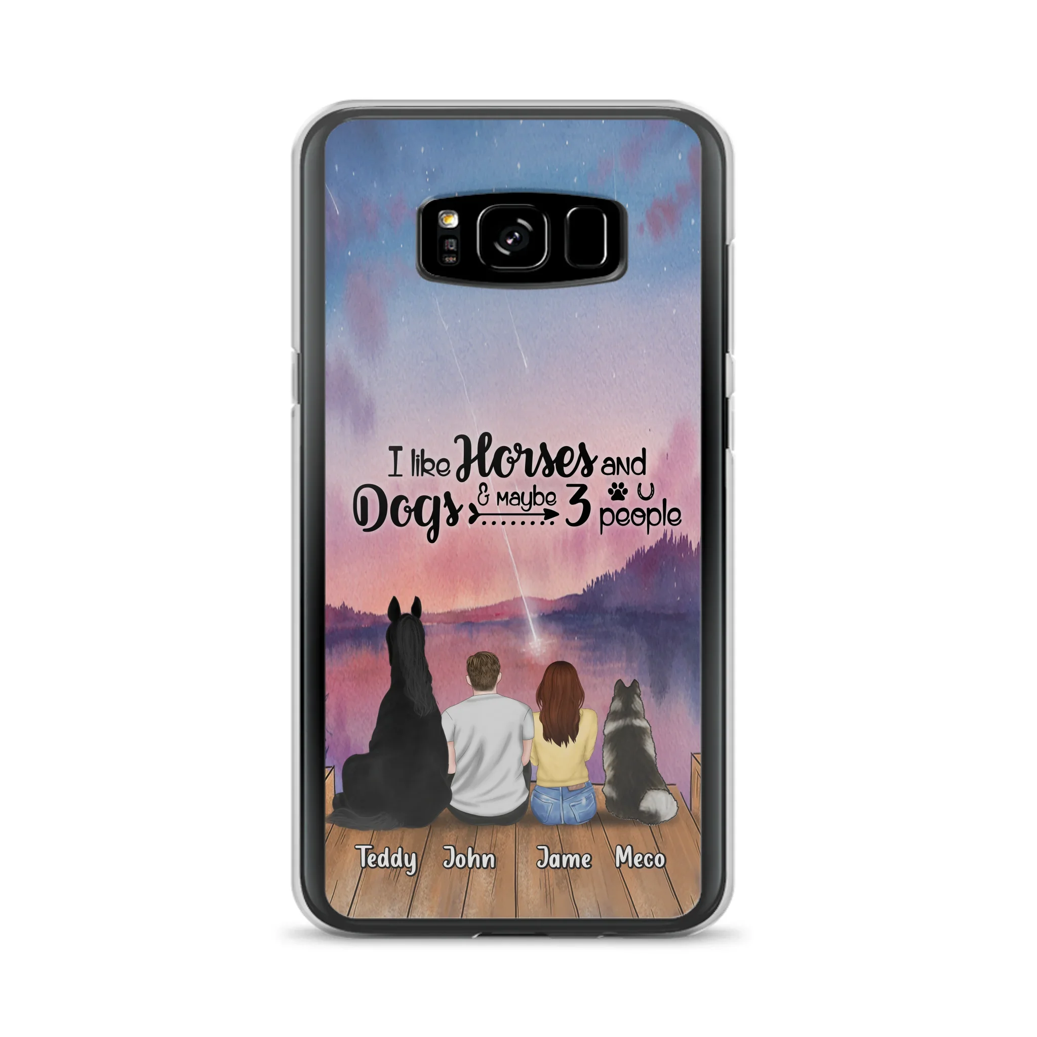Custom Personalized Parents Horse Dog Phone Case - Upto 3 Pets Forever In My Heart - Case For iPhone And Samsung