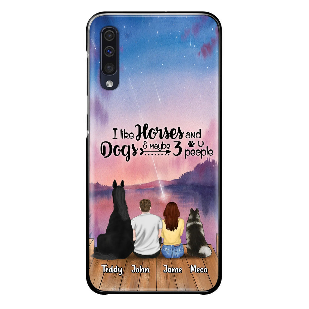Custom Personalized Parents Horse Dog Phone Case - Upto 3 Pets Forever In My Heart - Case For iPhone And Samsung