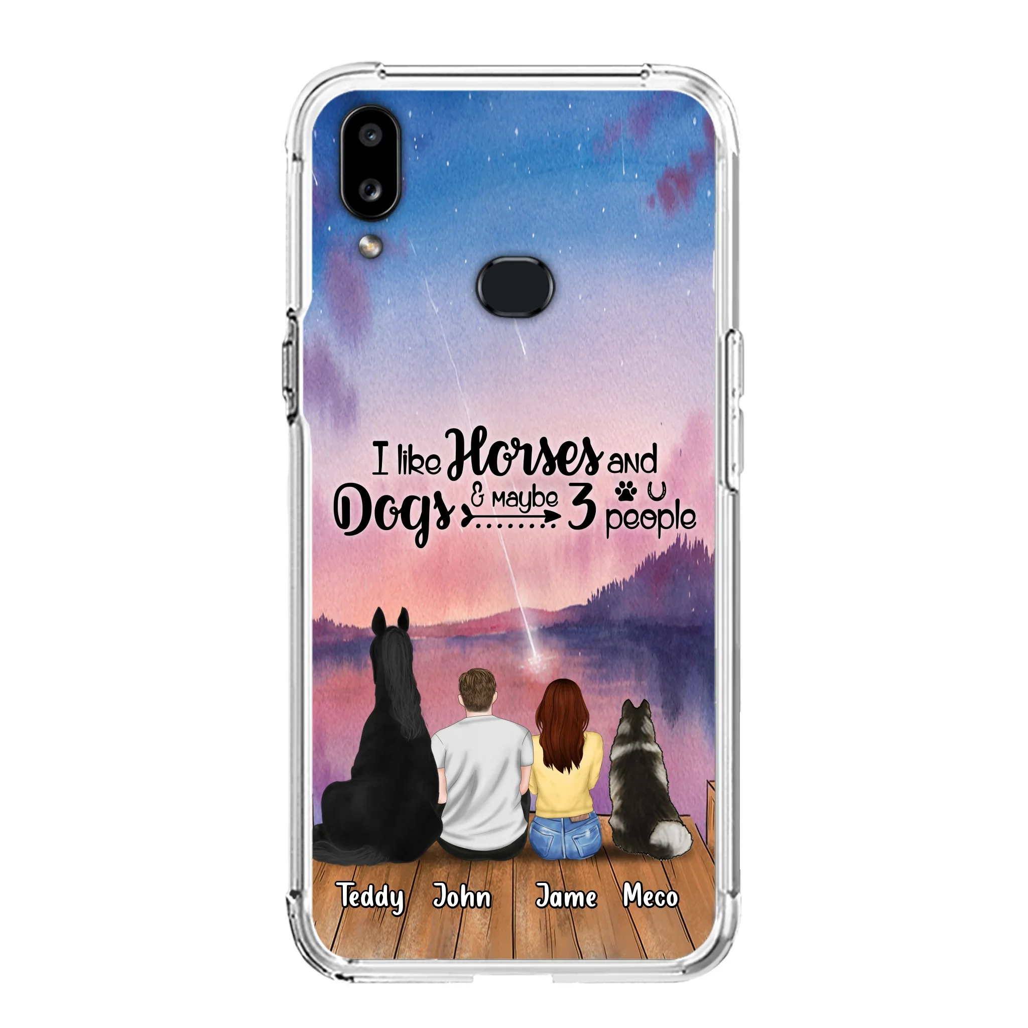 Custom Personalized Parents Horse Dog Phone Case - Upto 3 Pets Forever In My Heart - Case For iPhone And Samsung