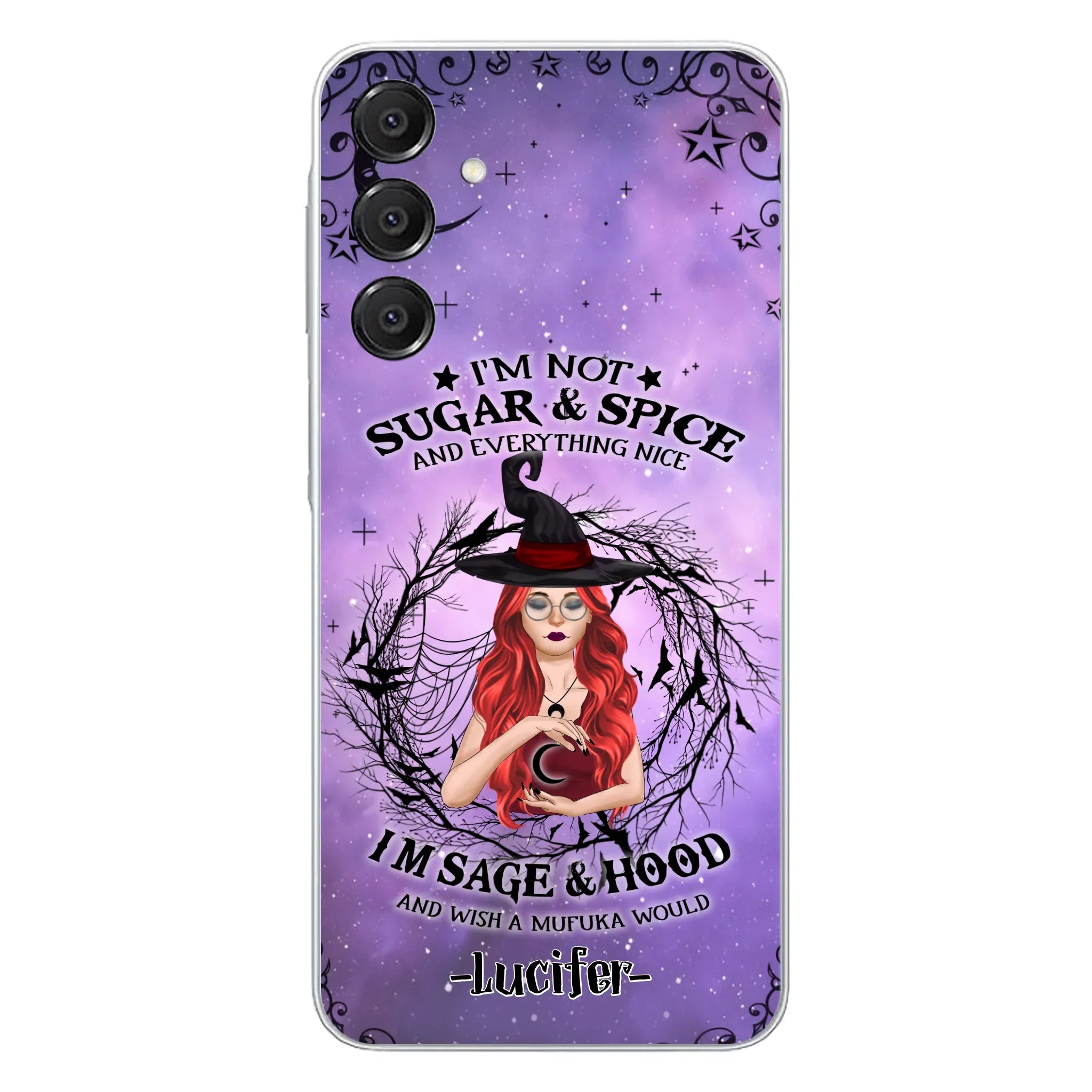 Custom Personalized Witch Phone Case - Best Halloween Gift Idea - I'm Not Sugar And Spice - Case For iPhone And Samsung - DFESX1