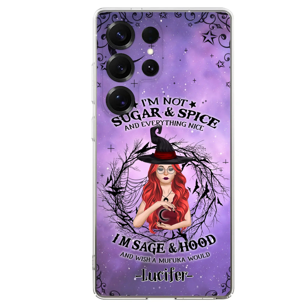 Custom Personalized Witch Phone Case - Best Halloween Gift Idea - I'm Not Sugar And Spice - Case For iPhone And Samsung - DFESX1