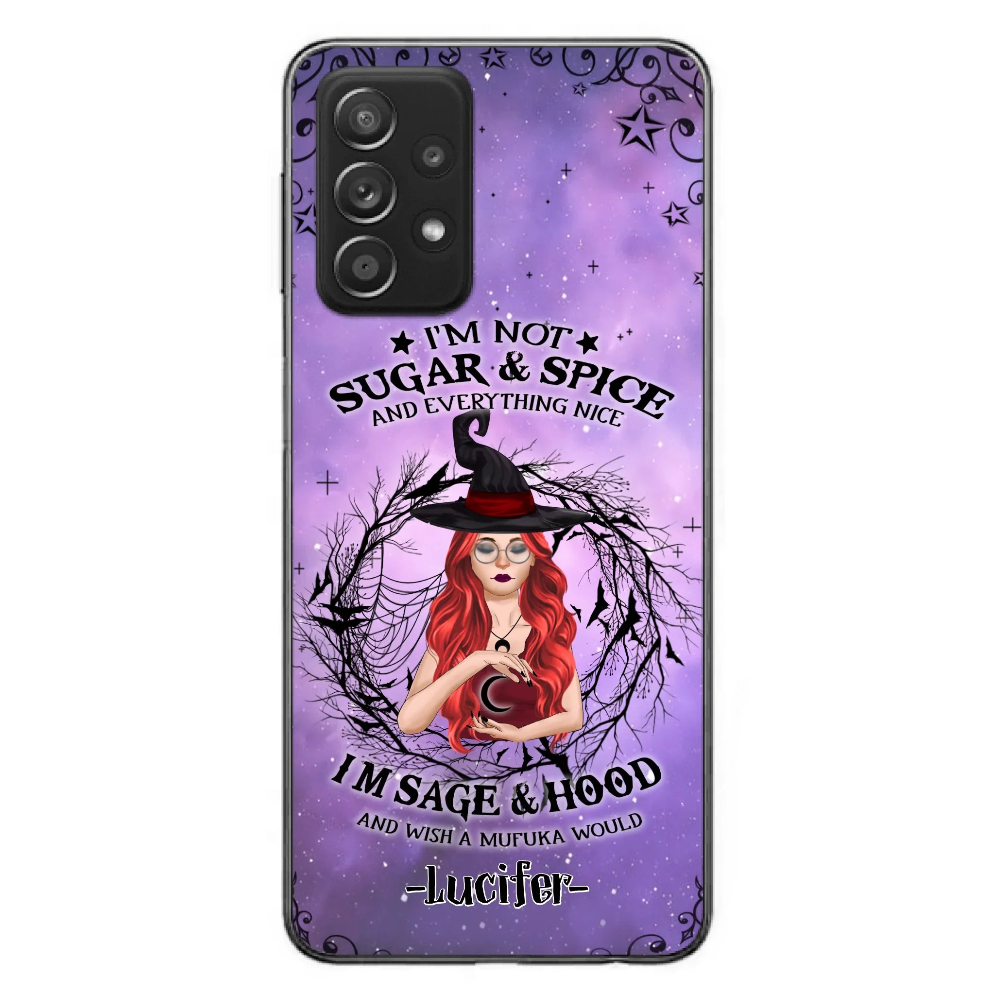 Custom Personalized Witch Phone Case - Best Halloween Gift Idea - I'm Not Sugar And Spice - Case For iPhone And Samsung - DFESX1