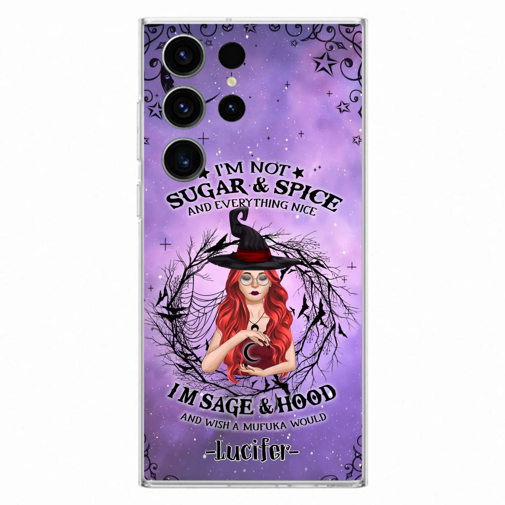Custom Personalized Witch Phone Case - Best Halloween Gift Idea - I'm Not Sugar And Spice - Case For iPhone And Samsung - DFESX1