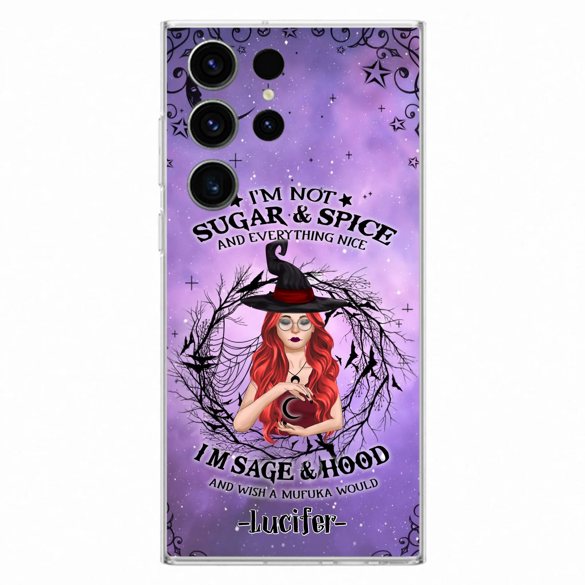 Custom Personalized Witch Phone Case - Best Halloween Gift Idea - I'm Not Sugar And Spice - Case For iPhone And Samsung - DFESX1