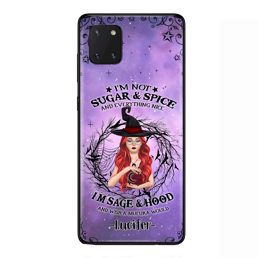 Custom Personalized Witch Phone Case - Best Halloween Gift Idea - I'm Not Sugar And Spice - Case For iPhone And Samsung - DFESX1